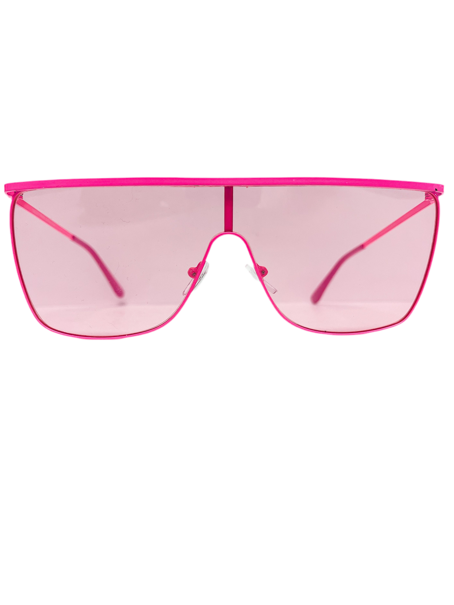 Transparent pink sunglasses