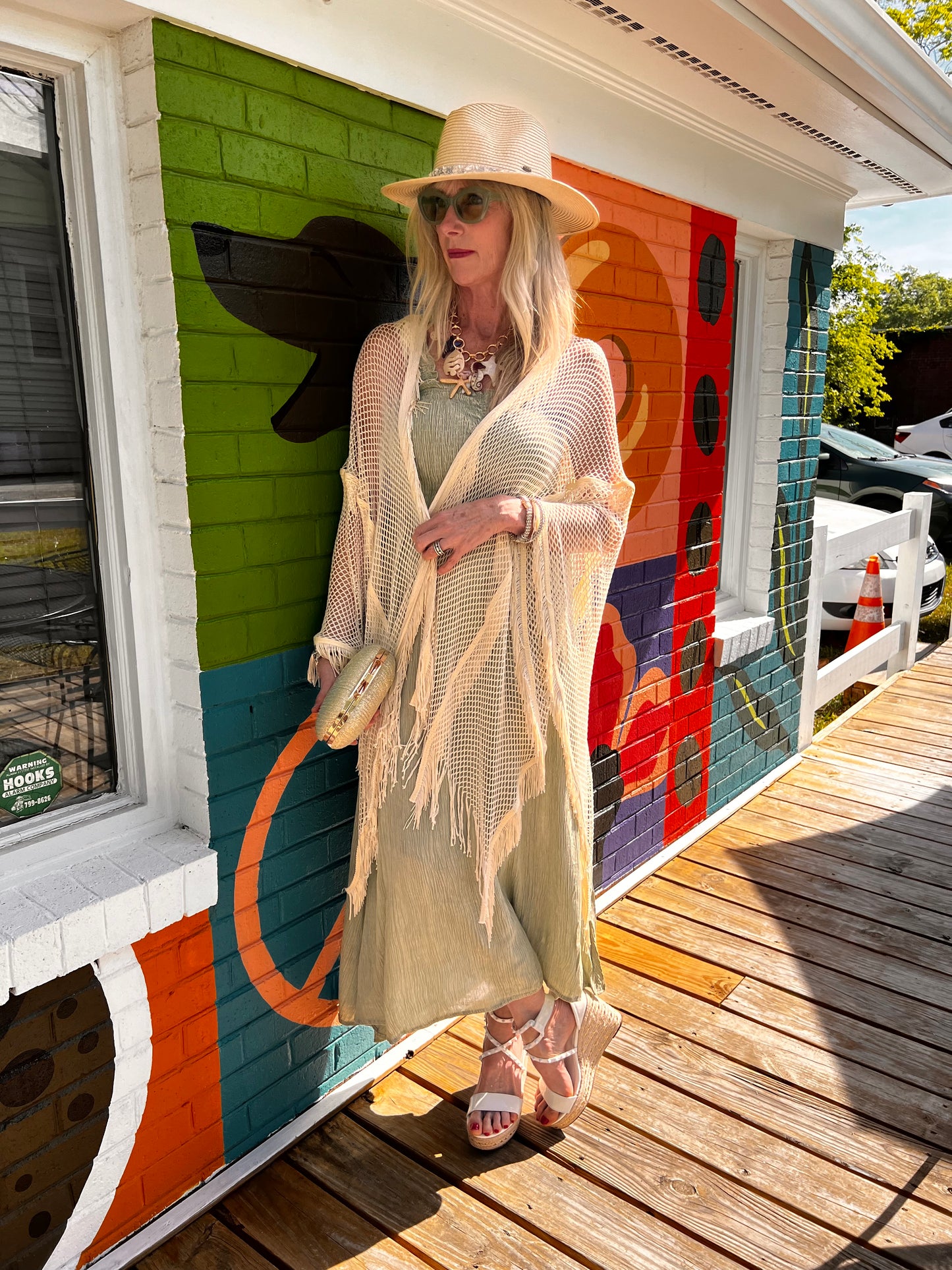 Creme Fringe Layering Piece