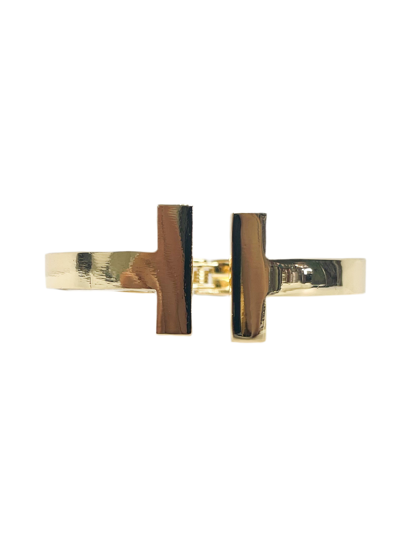Gold hinge bar bracelet
