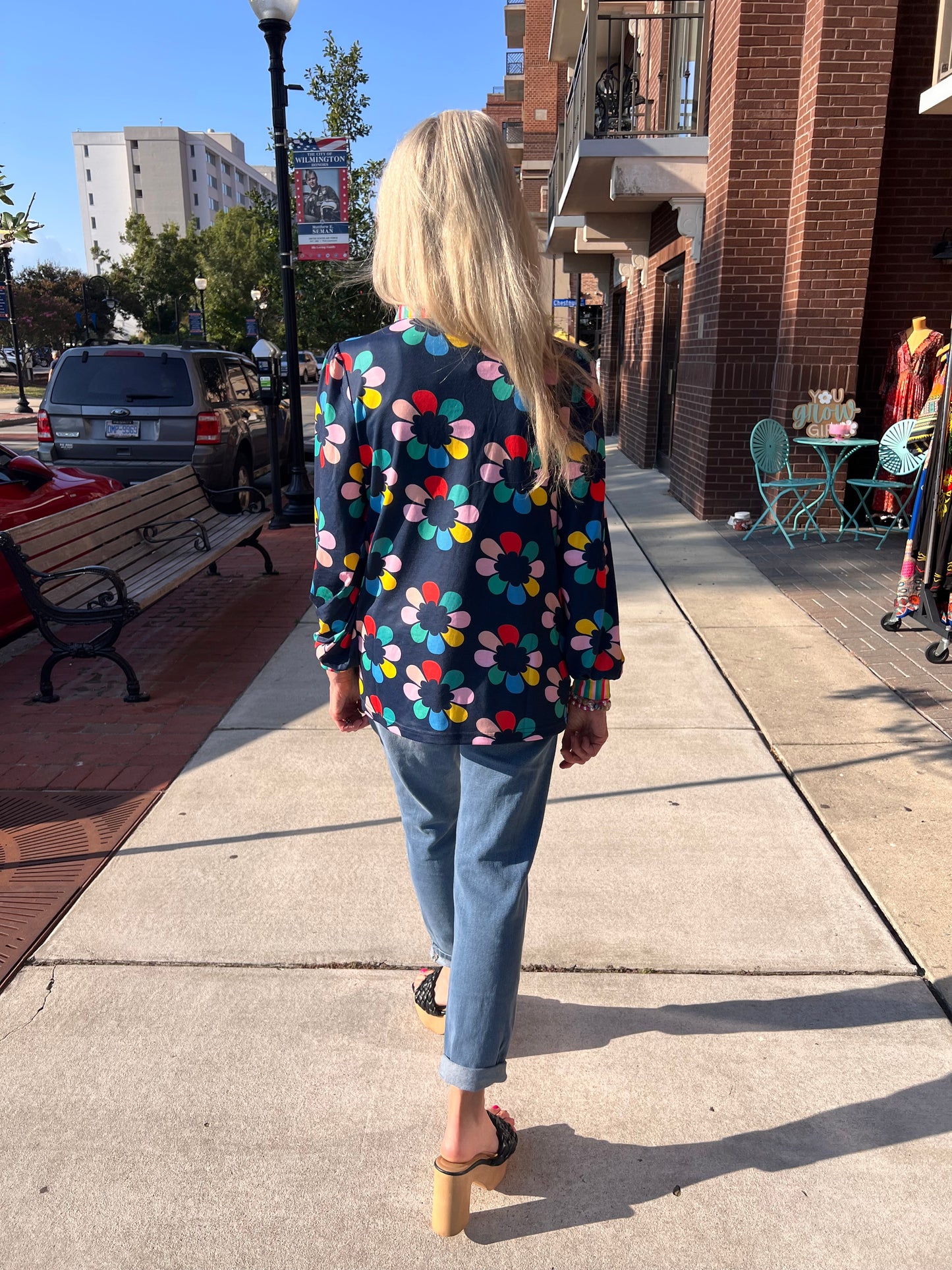 Long sleeve petal top