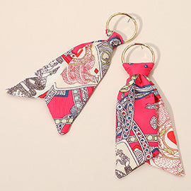 Abstract Scarf Drop Earrings