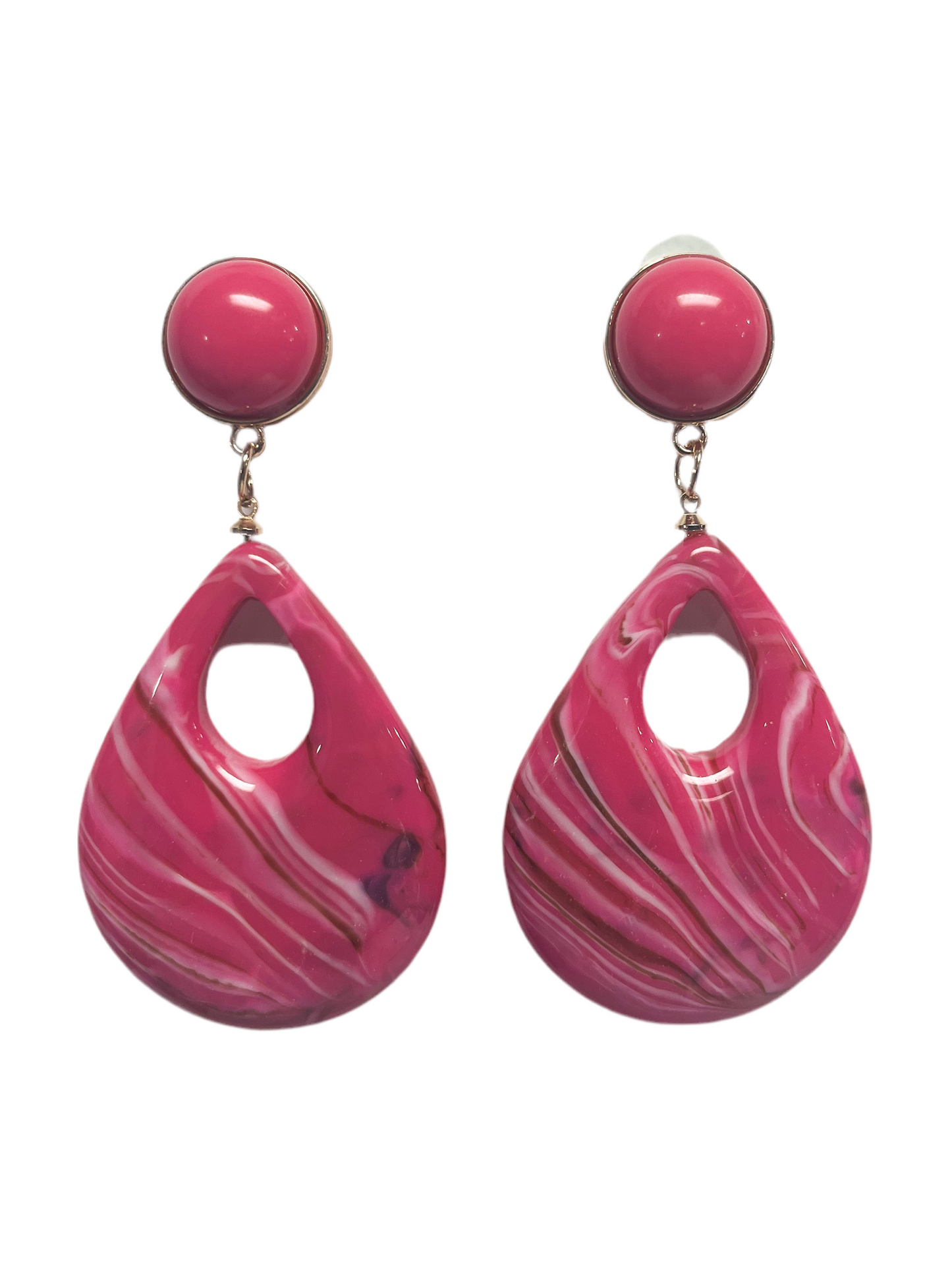 Pink abstract earrings