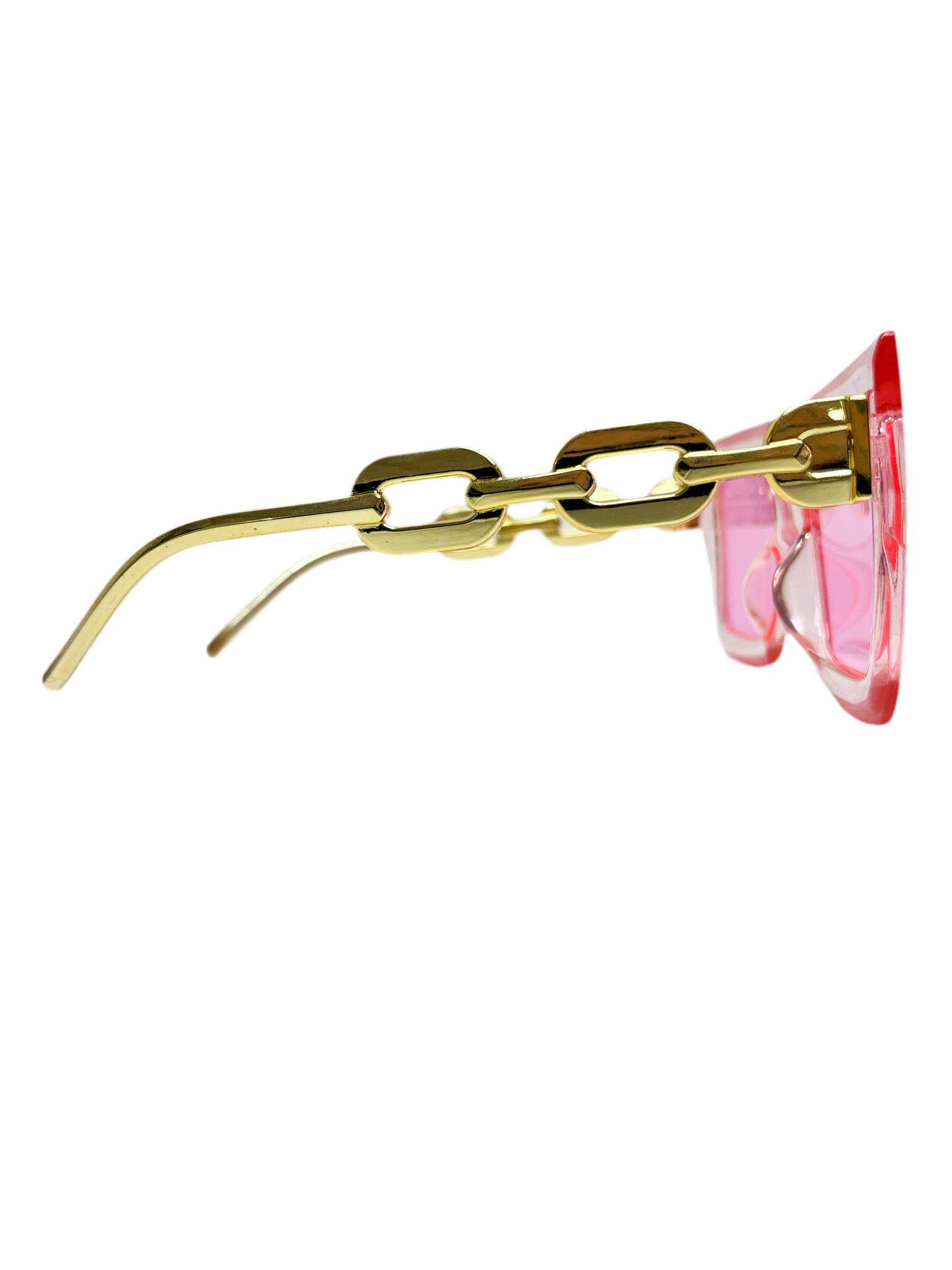 Square Translucent Pink Sunglasses