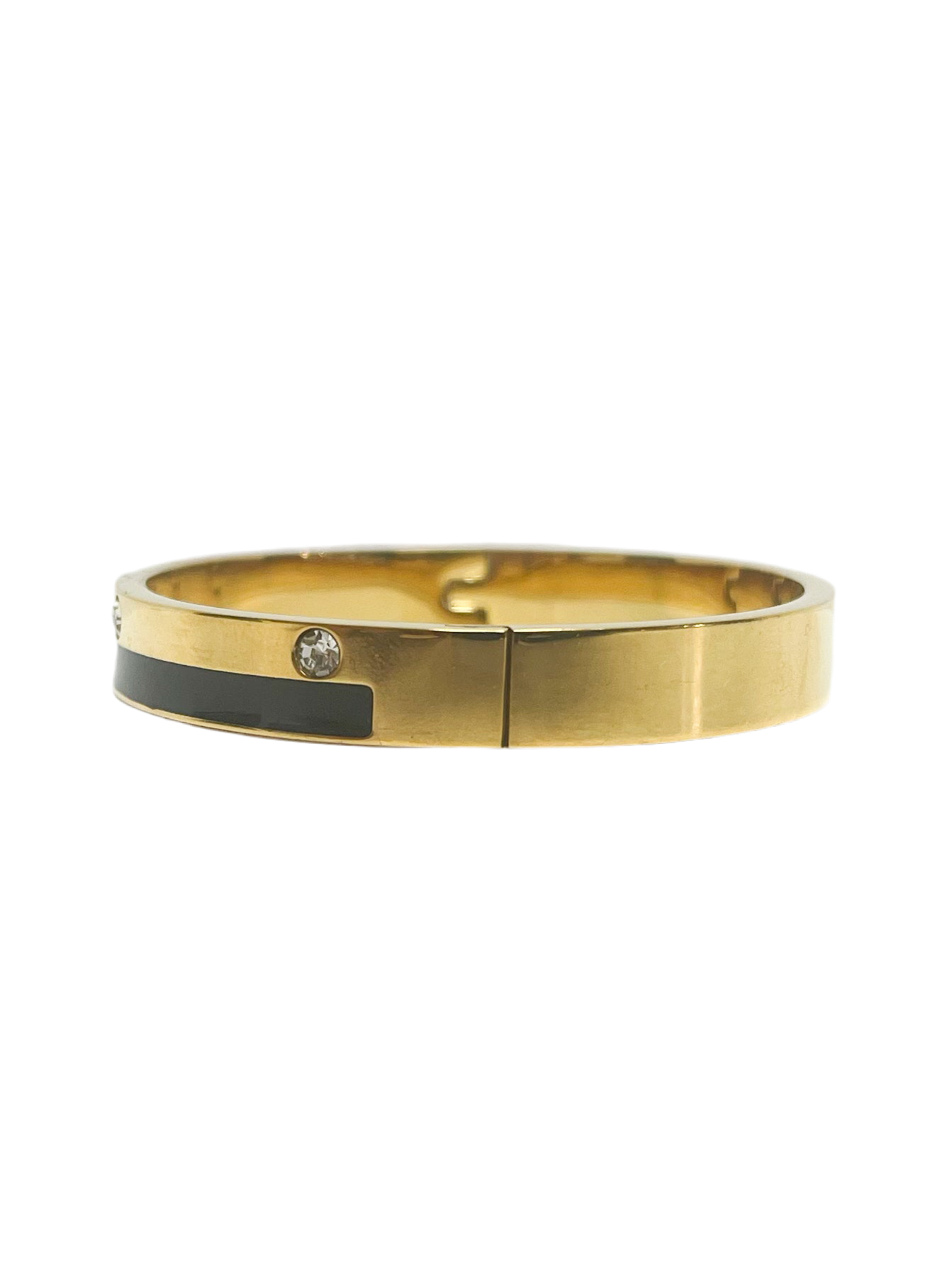 Black and gold crystal bracelet