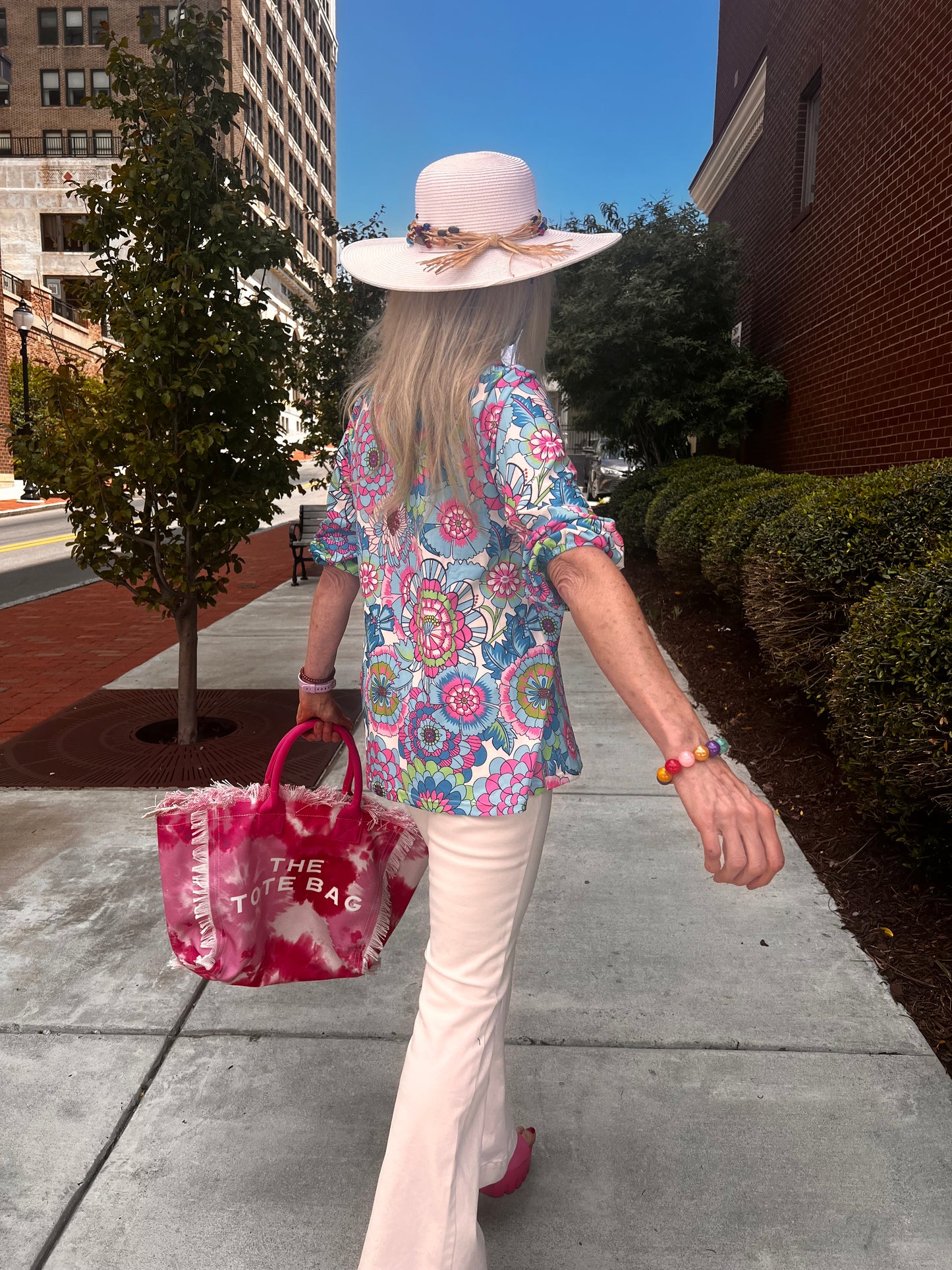 Multi Flower Print Top