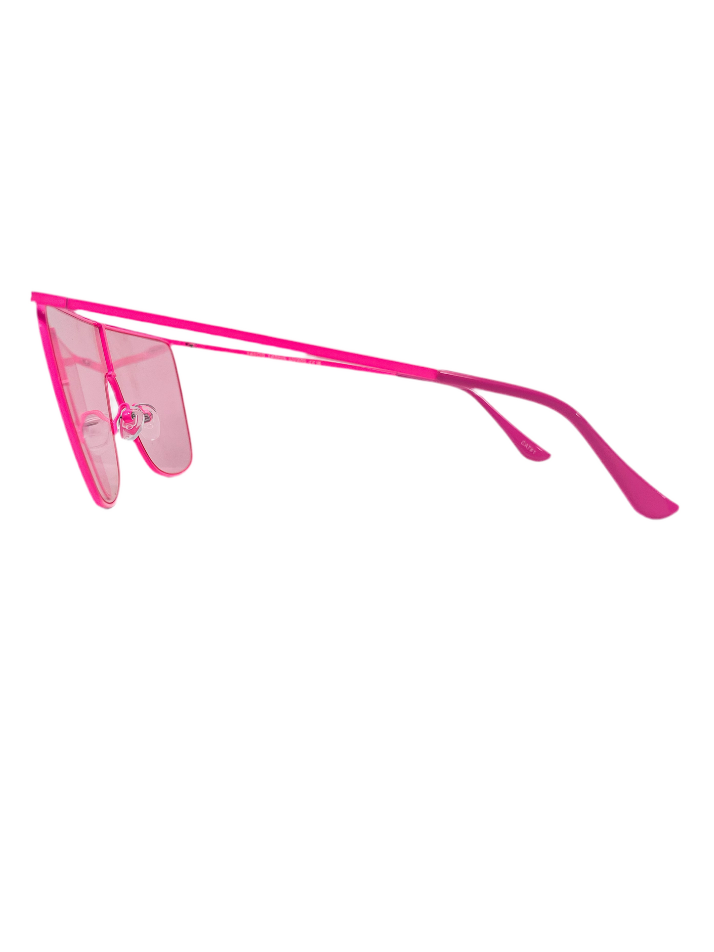 Transparent pink sunglasses