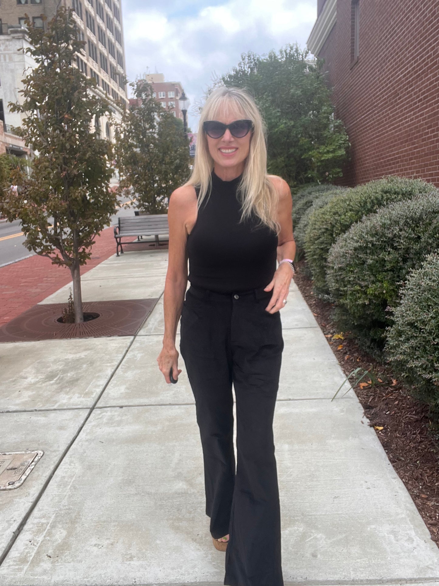 Black corduroy jeans