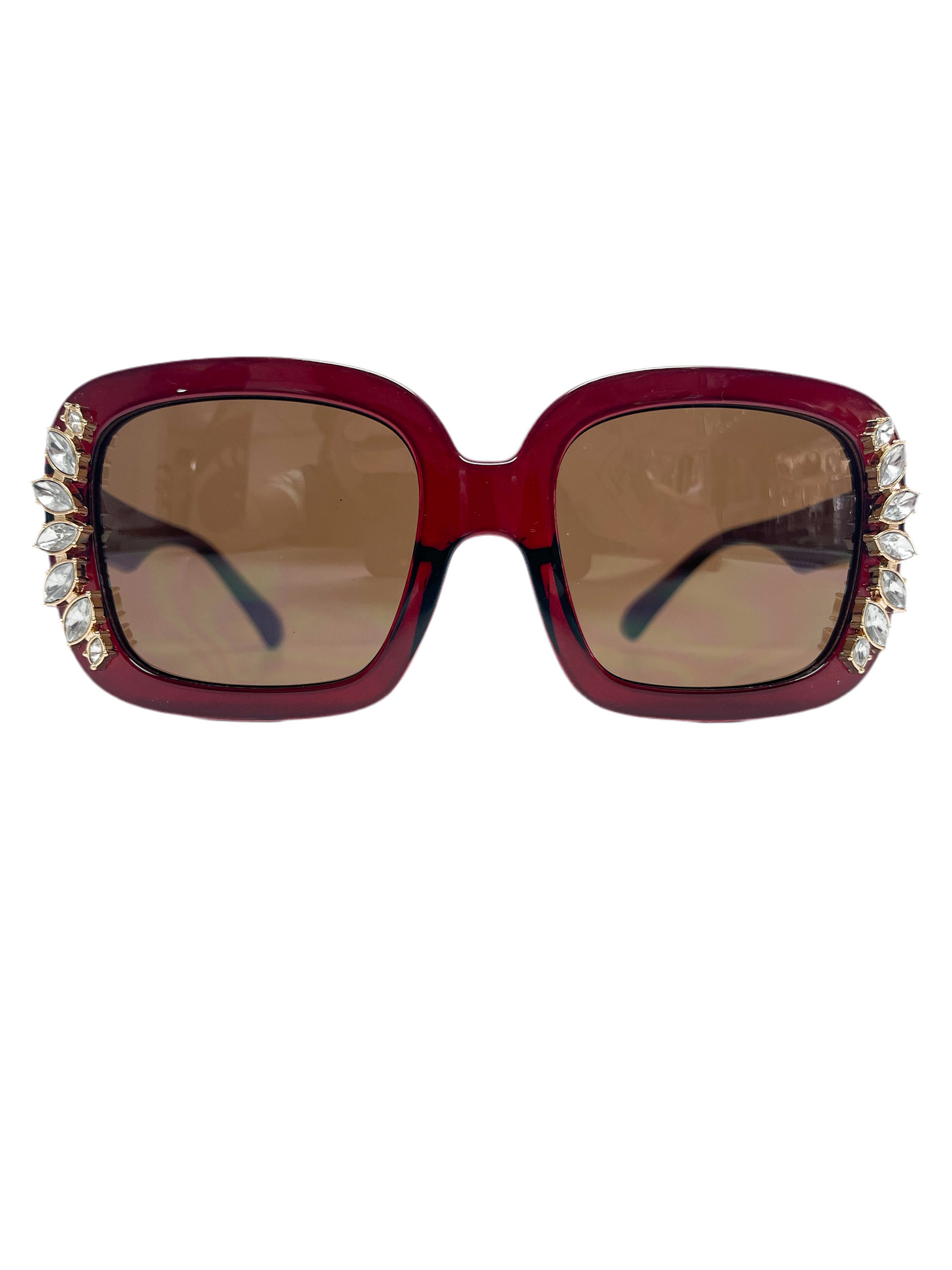 Ruby Crystal Brimmed sunglasses
