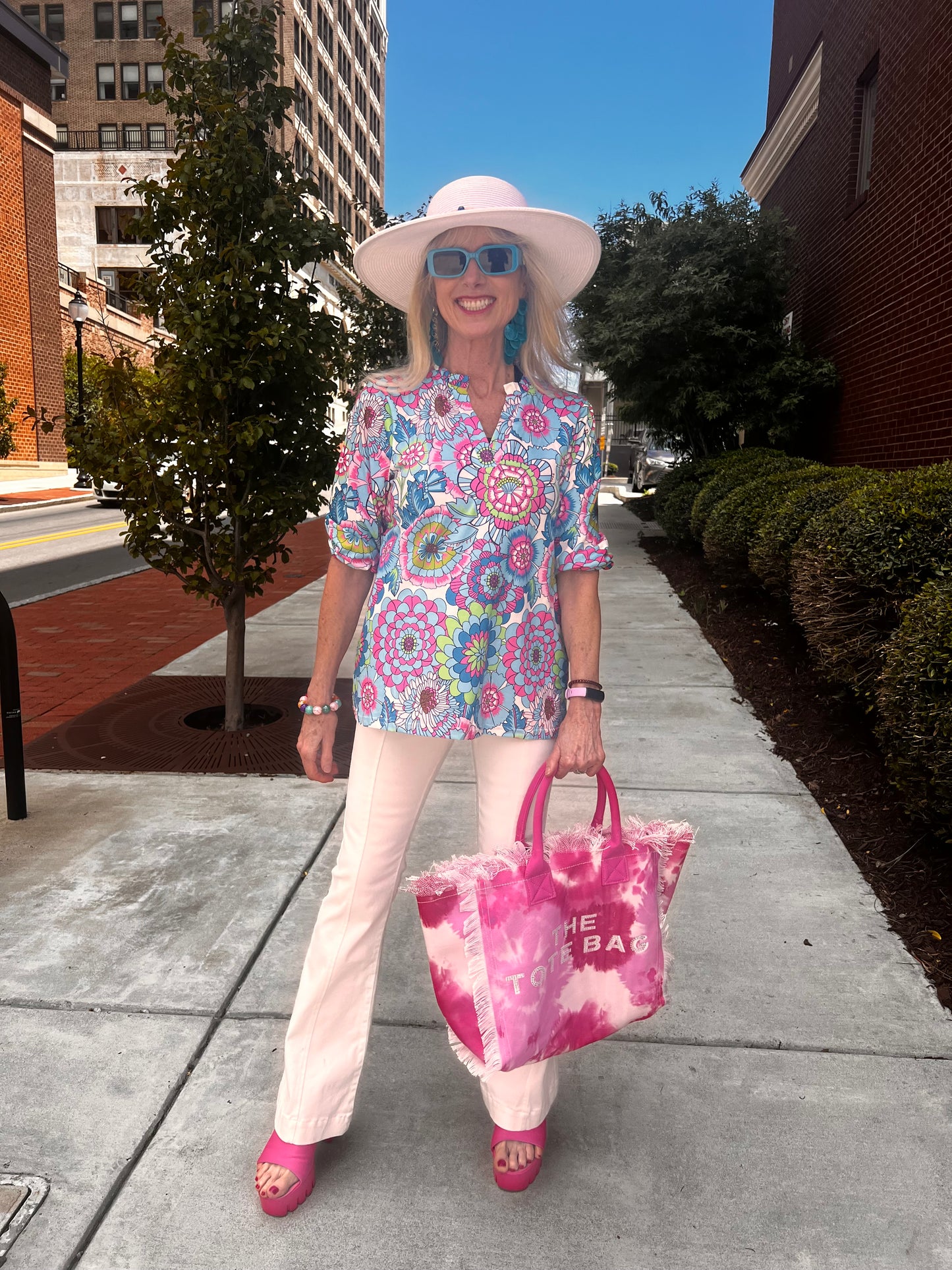 Multi Flower Print Top