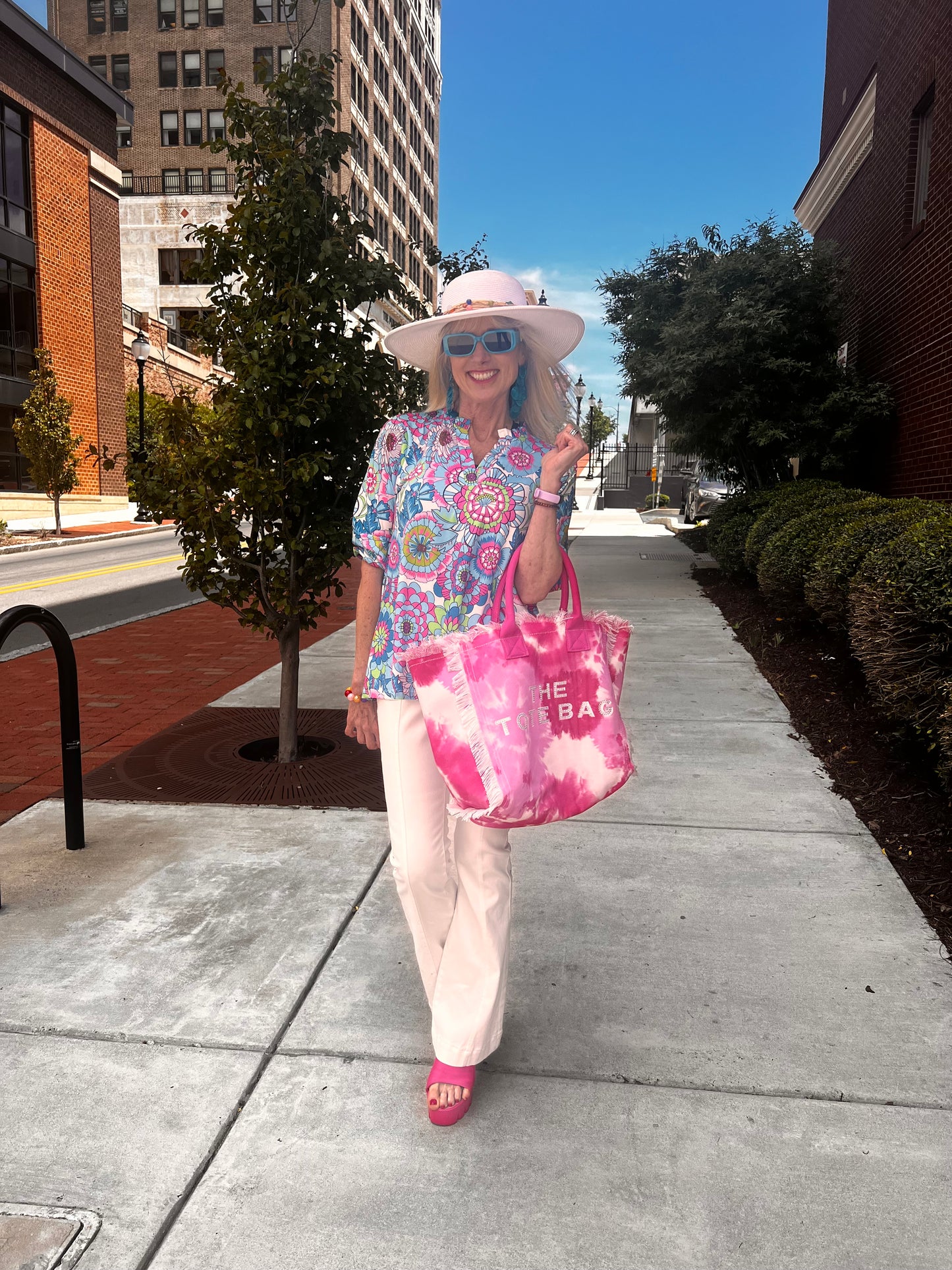 Multi Flower Print Top