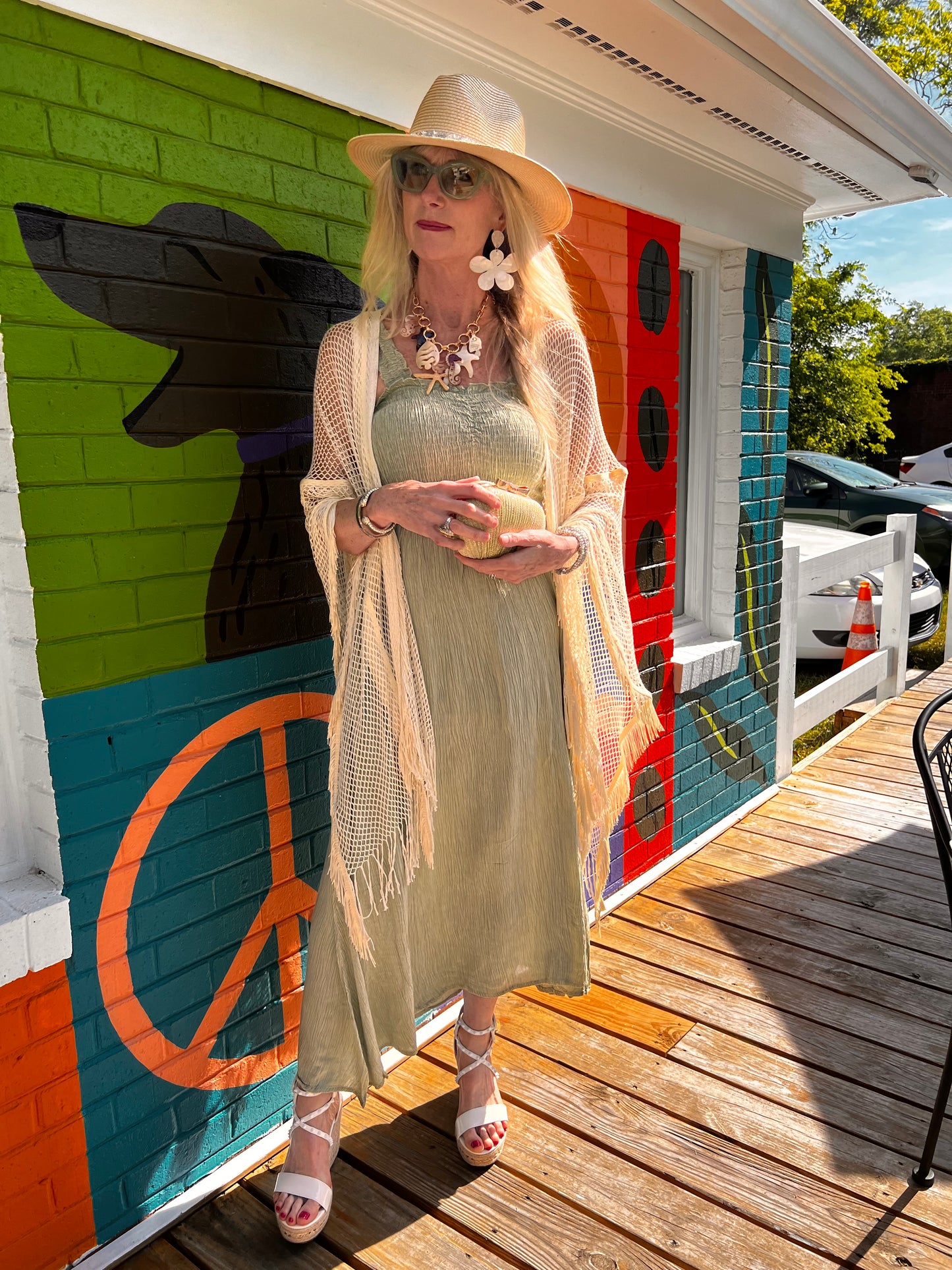 Creme Fringe Layering Piece