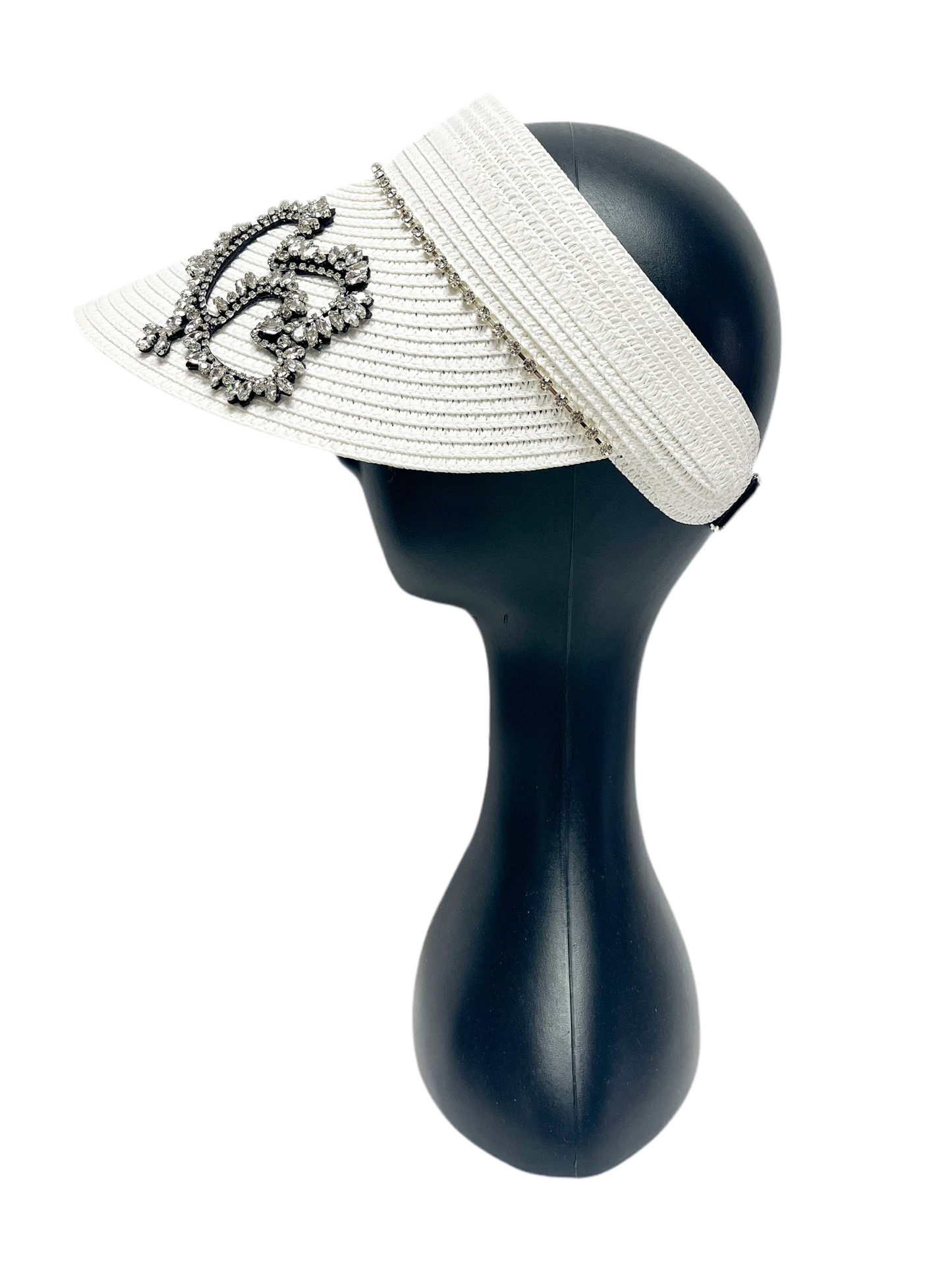 Crystal Heart Visor Hat