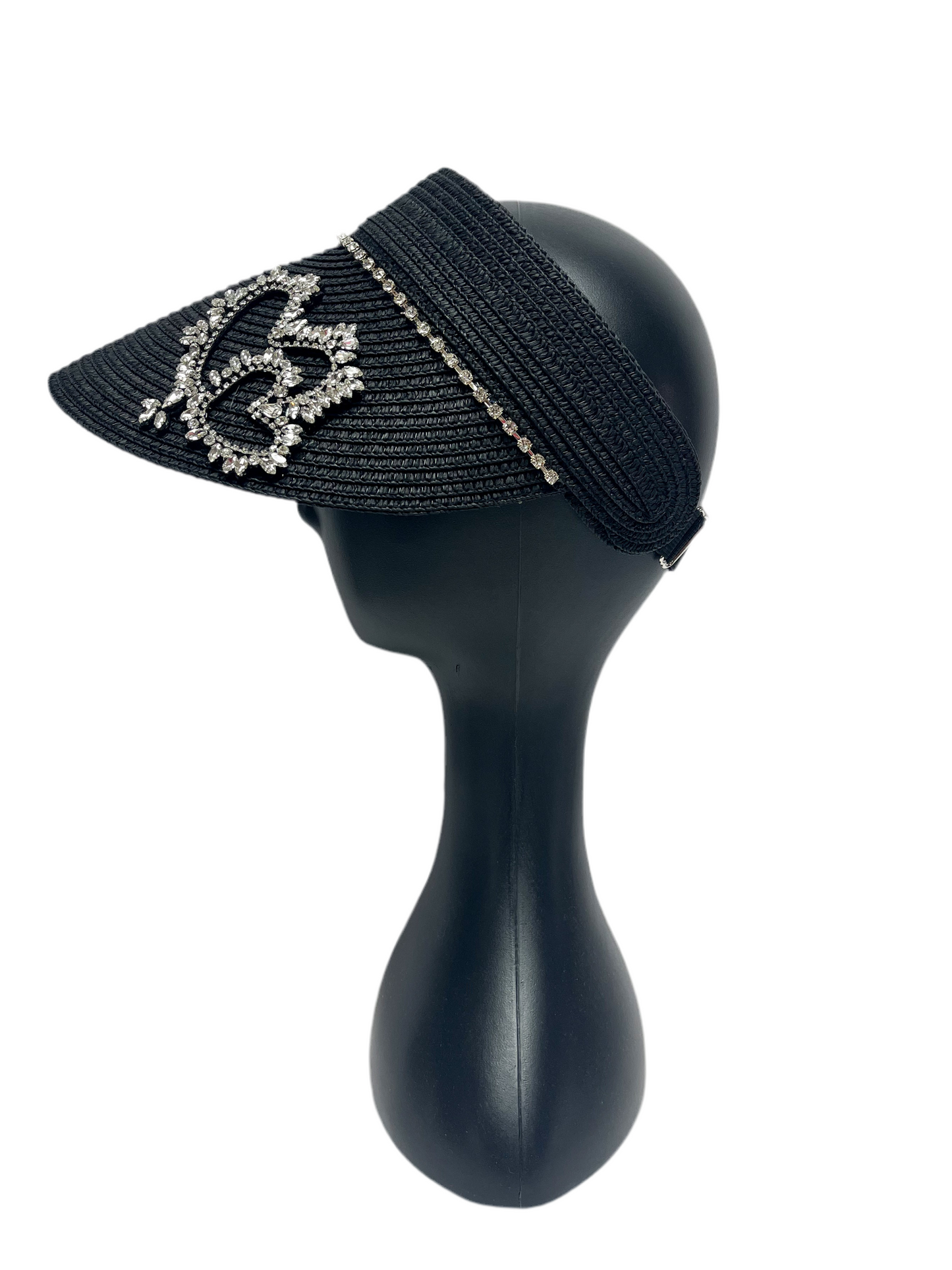 Crystal Heart Visor Hat