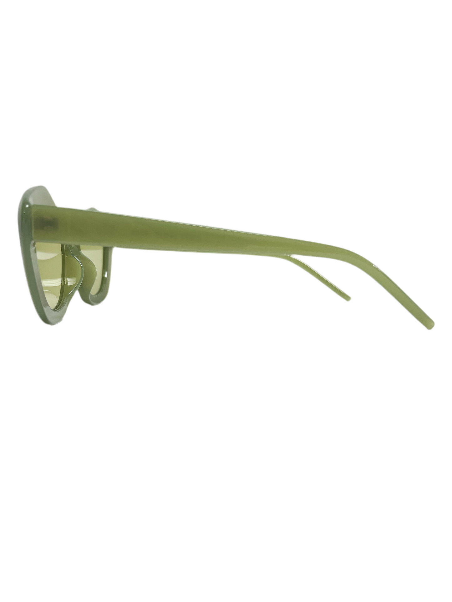 Geometric olive sunglasses