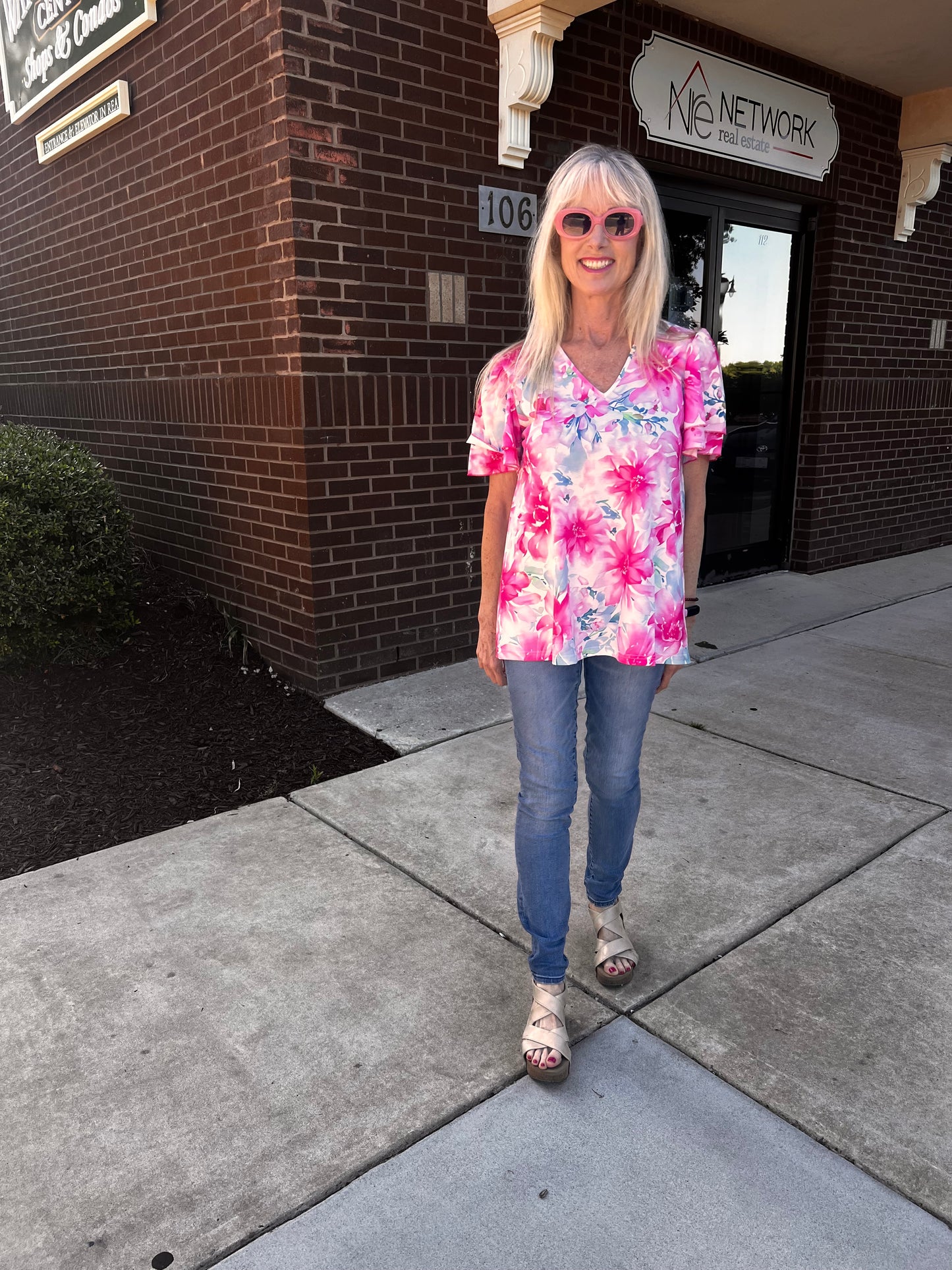 Fuchsia Floral Top
