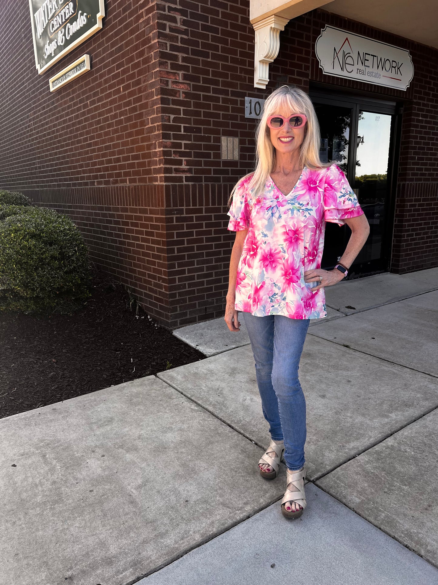 Fuchsia Floral Top