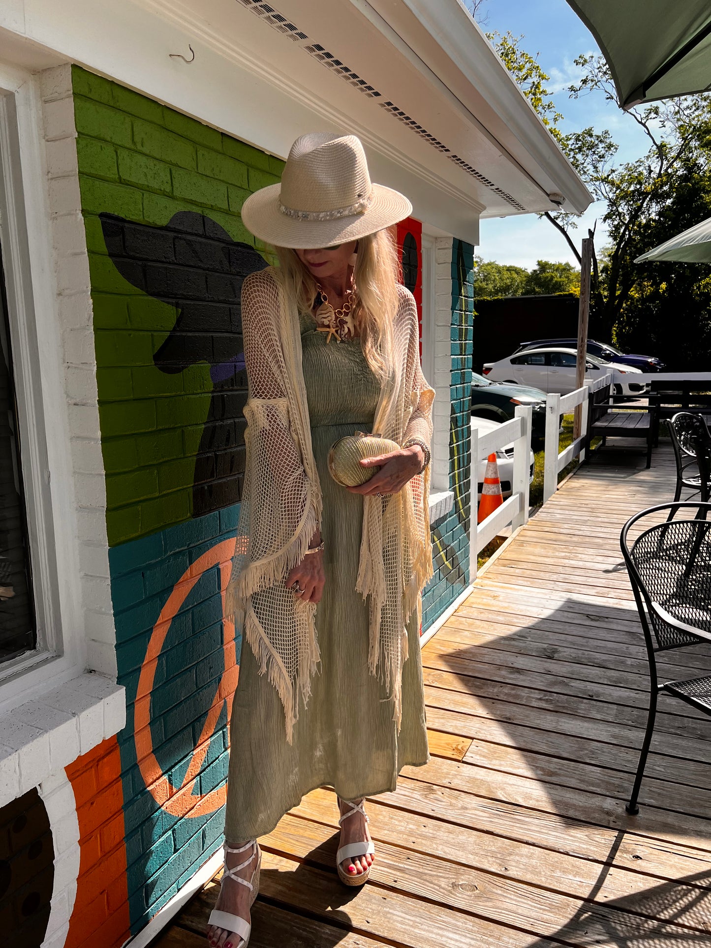 Creme Fringe Layering Piece