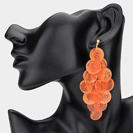 Layered Disc Chandelier Earrings