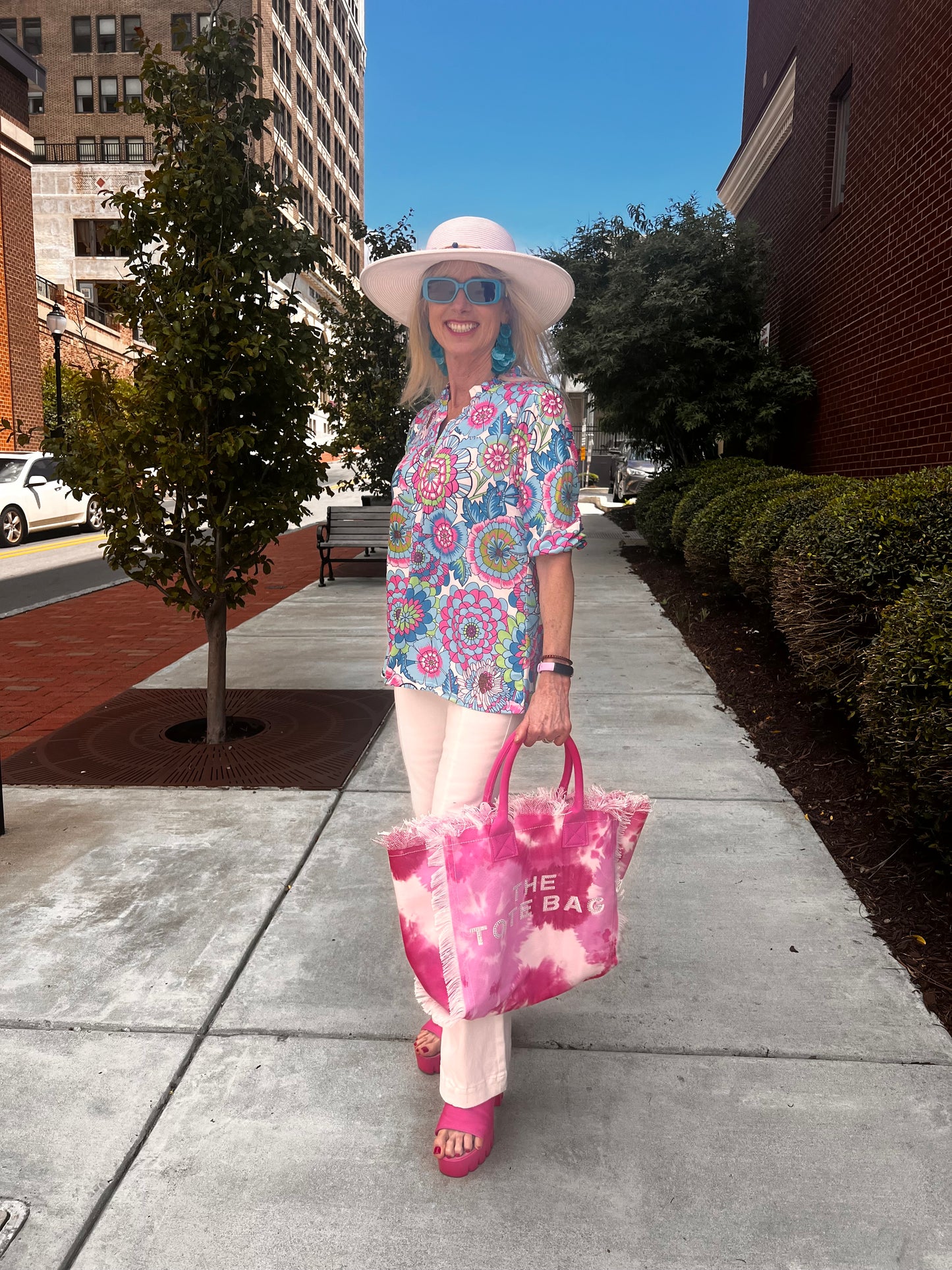 Multi Flower Print Top