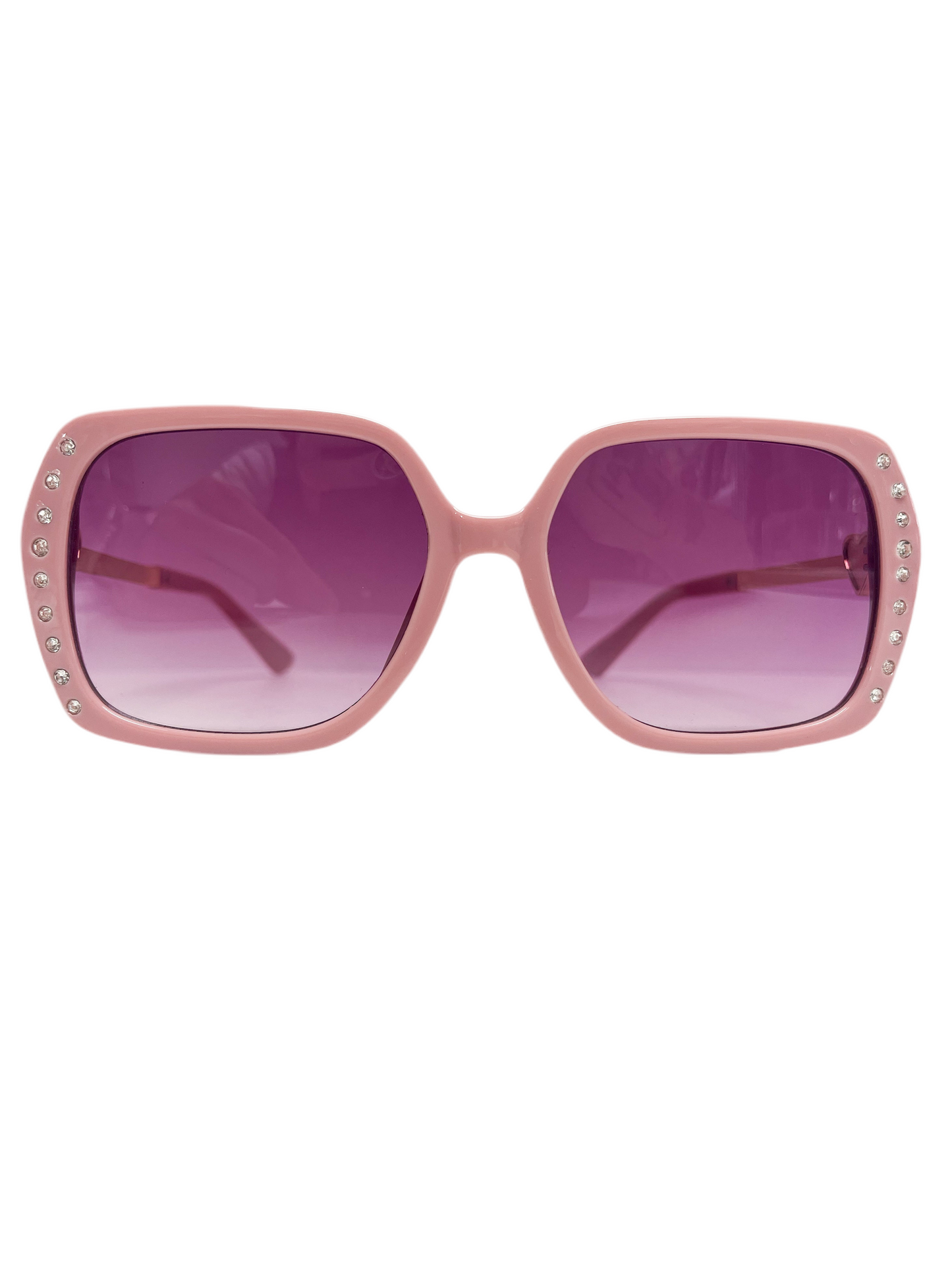 Pink Crystal Brimmed sunglasses