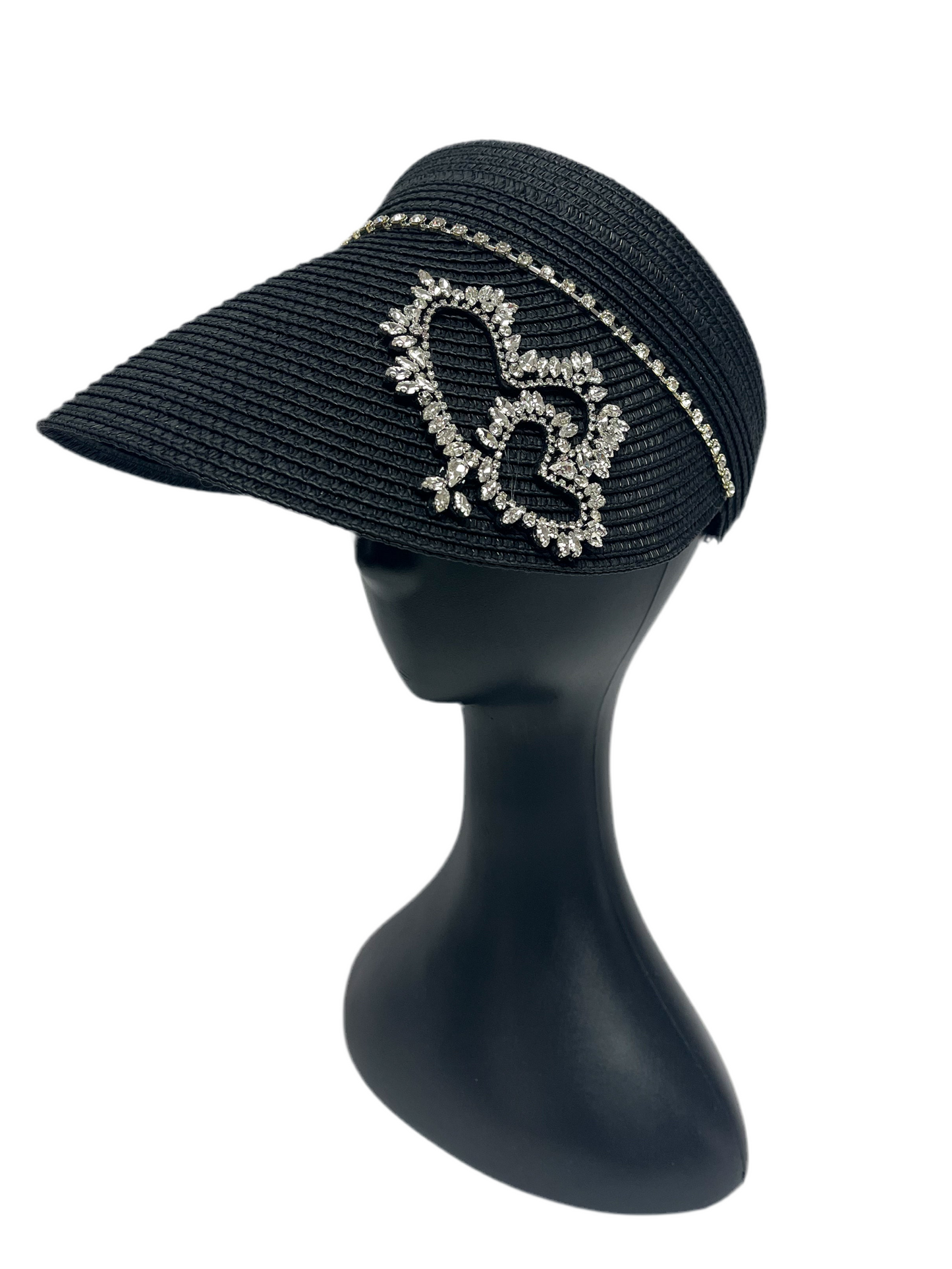 Crystal Heart Visor Hat