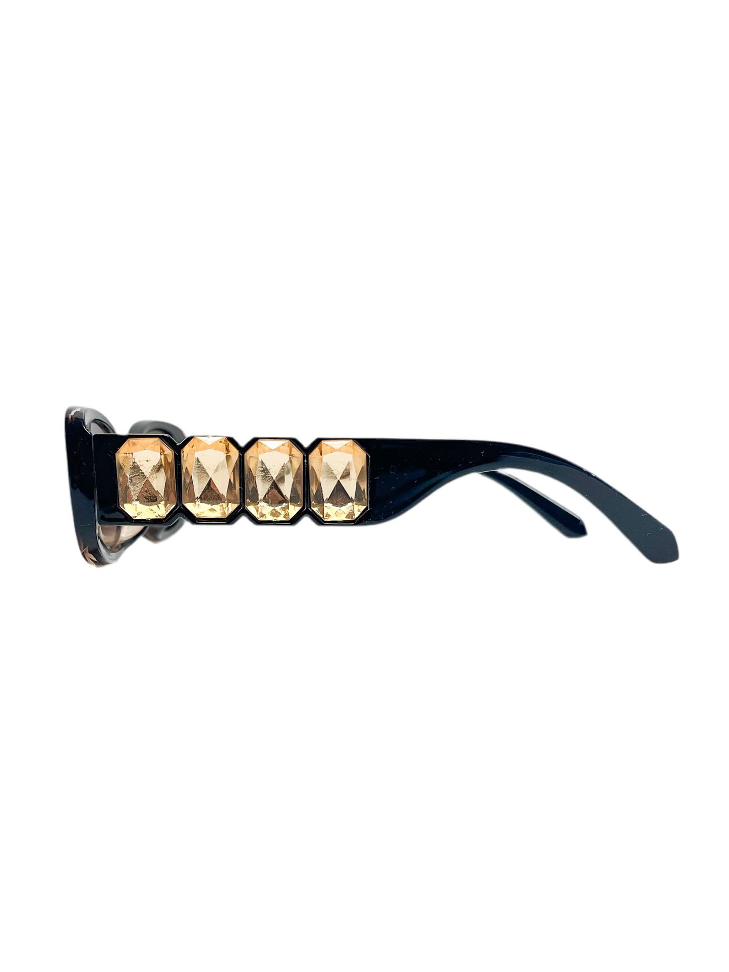 Gold gem stem sunglasses
