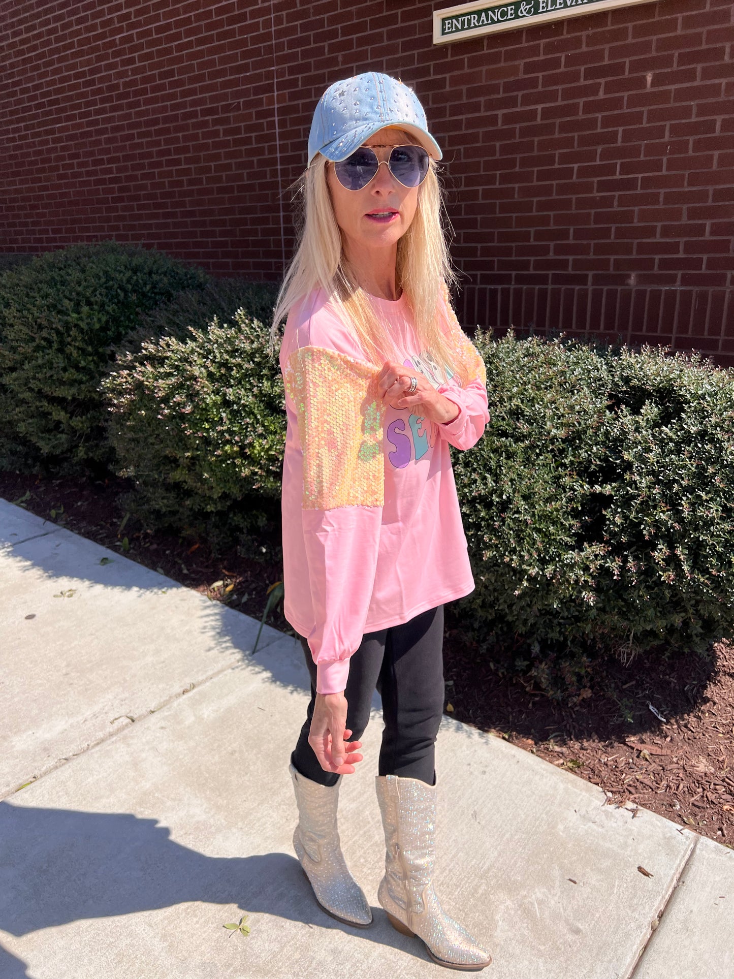 Spooky season long sleeve top(small)