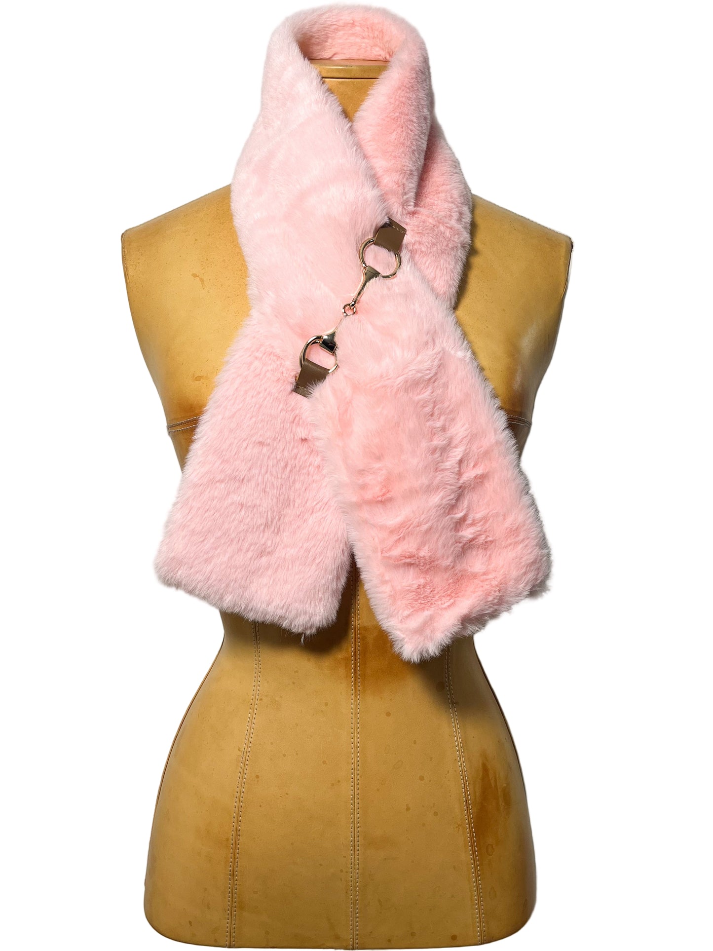 Pink scarf with strap