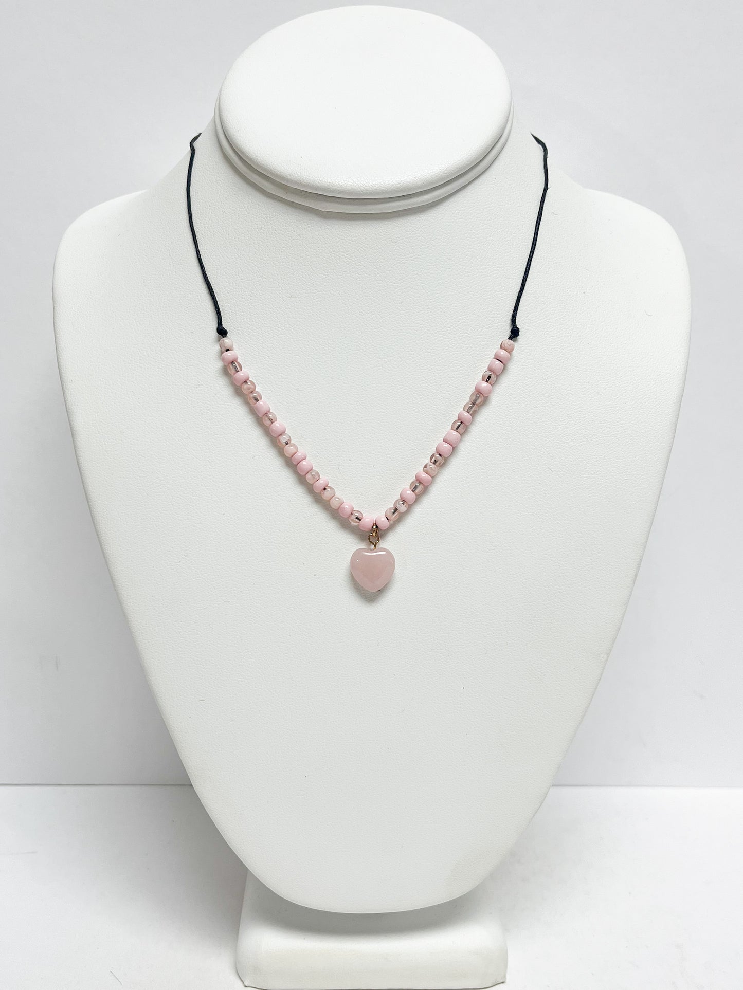 Rose Quartz Heart Pendant Necklace