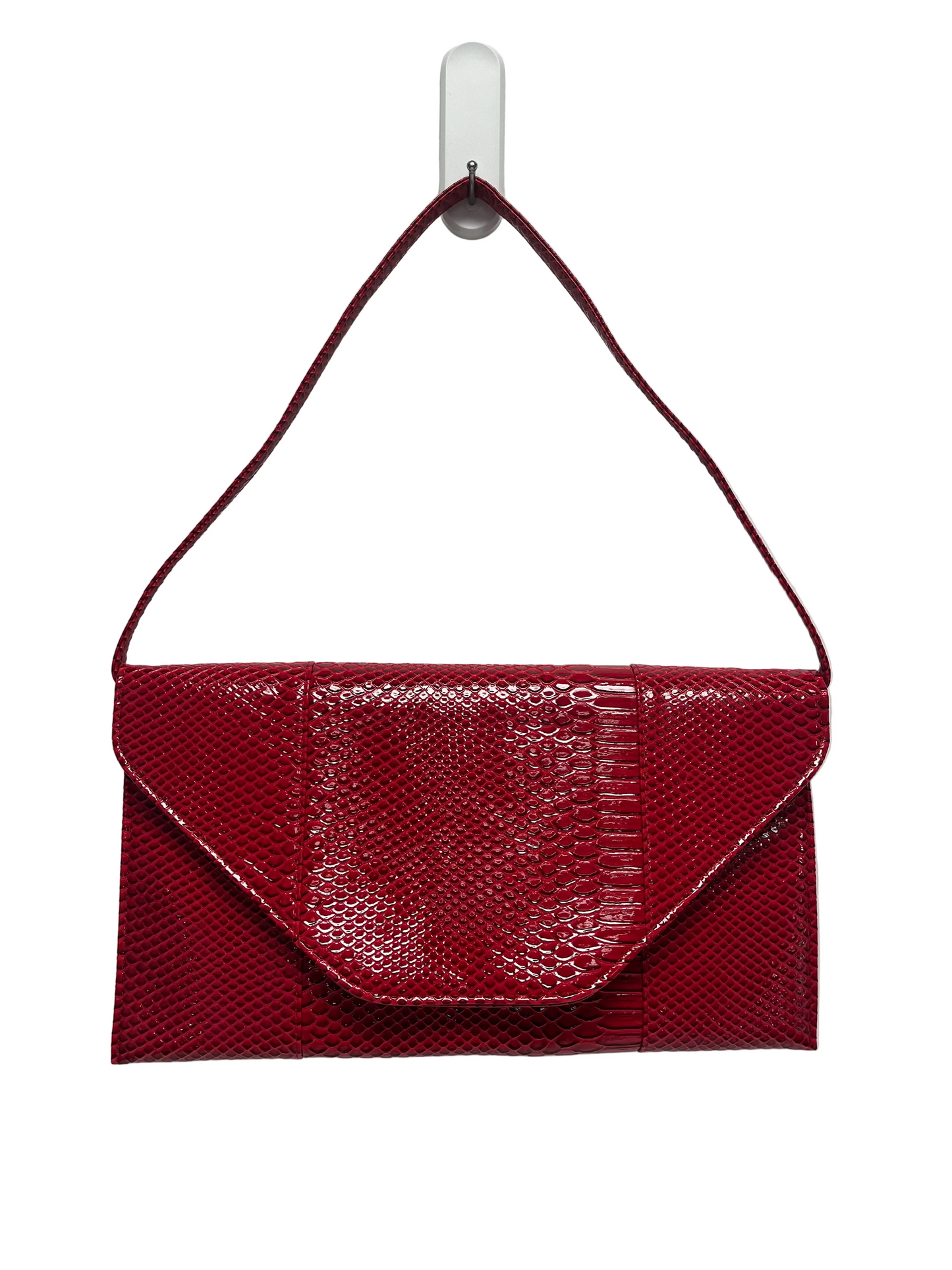 Red textured crossbody