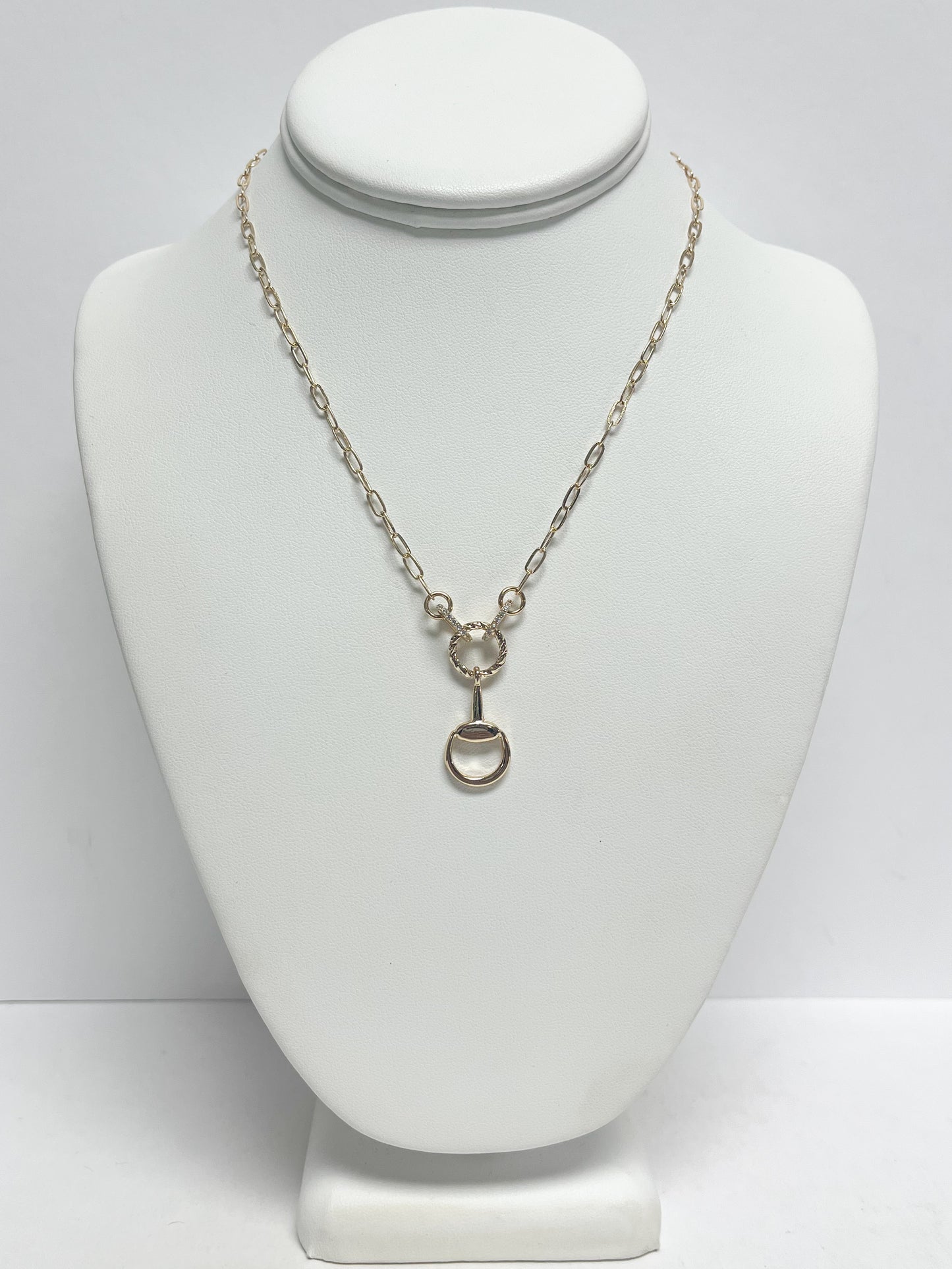 Small drop pendant necklace