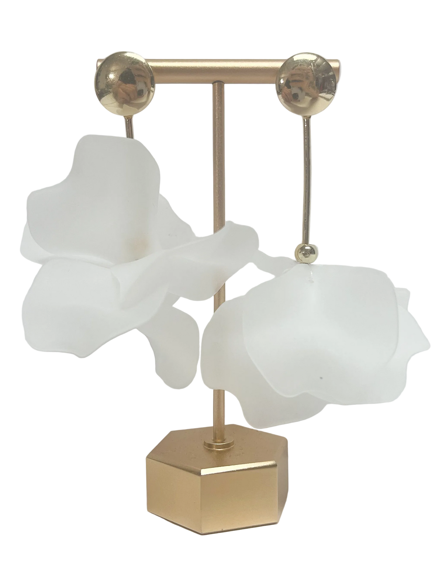 White Petal earrings