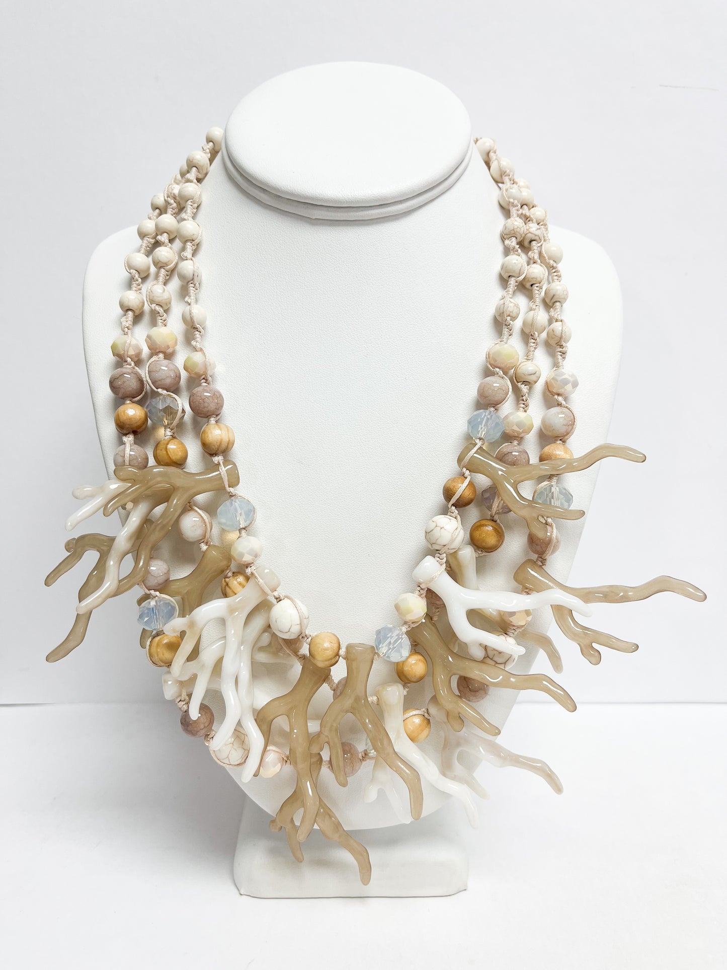 Layered sea cluster necklace