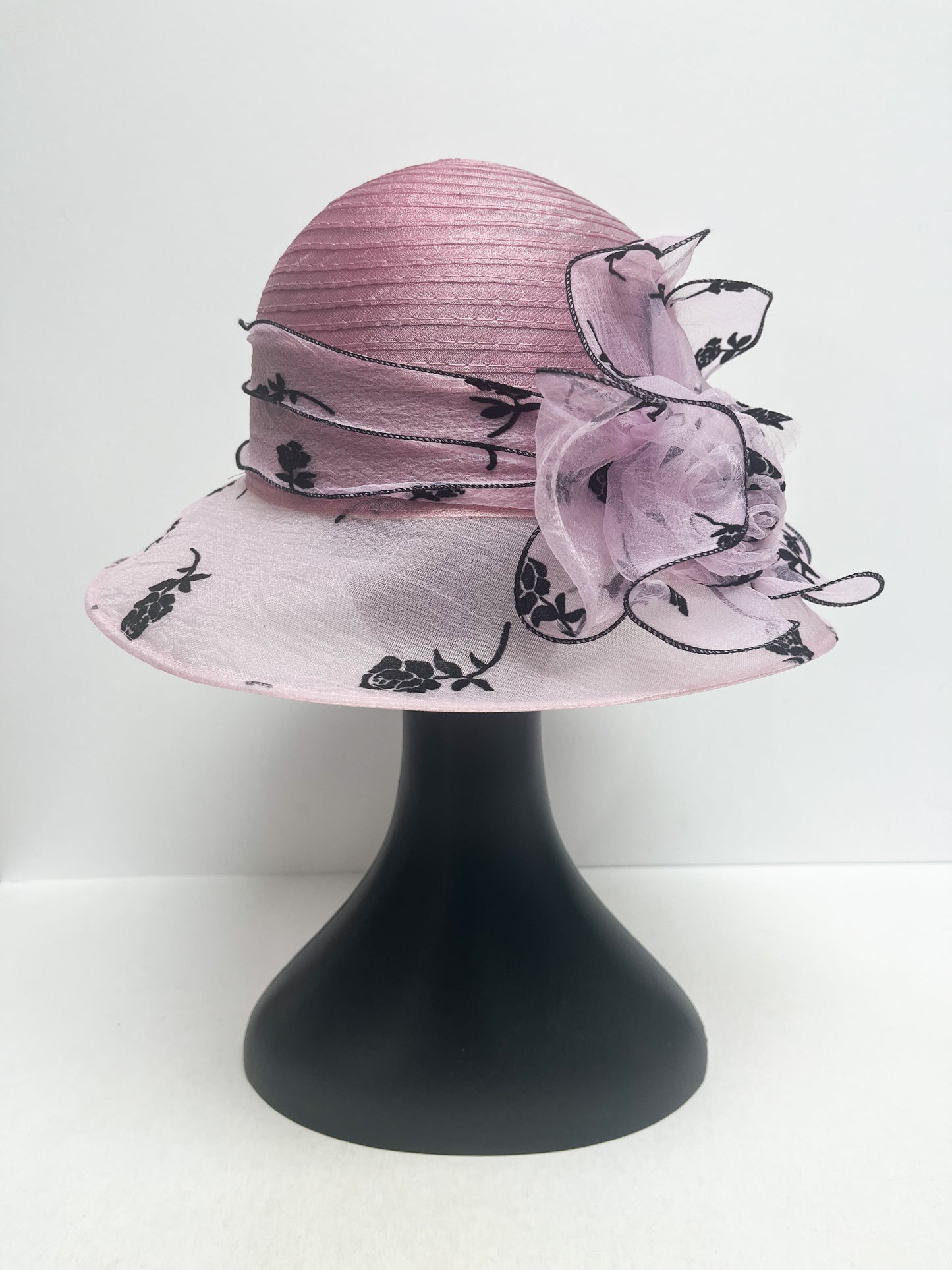 Pink floral hat