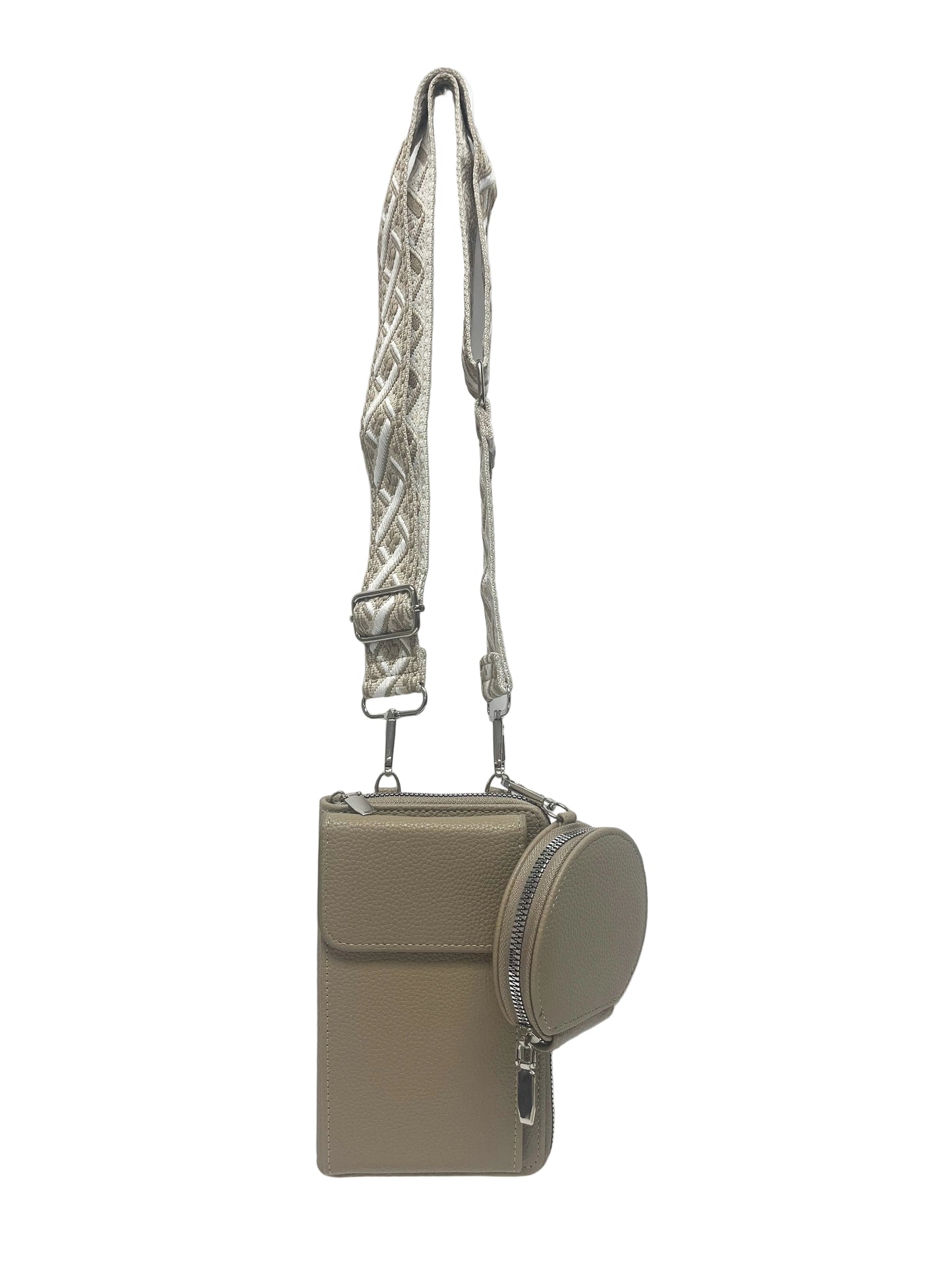 Light brown cellphone crossbody