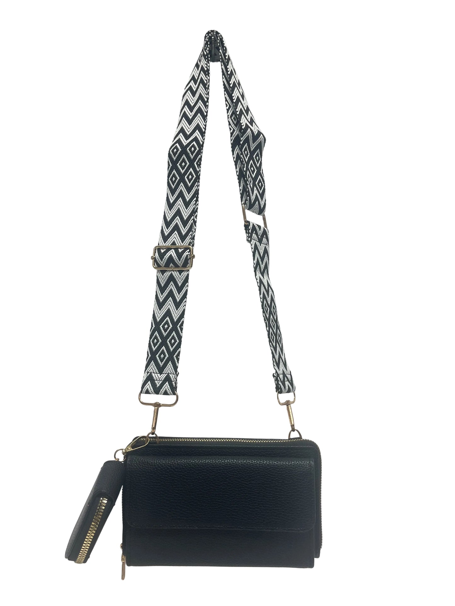 Black leather crossbody