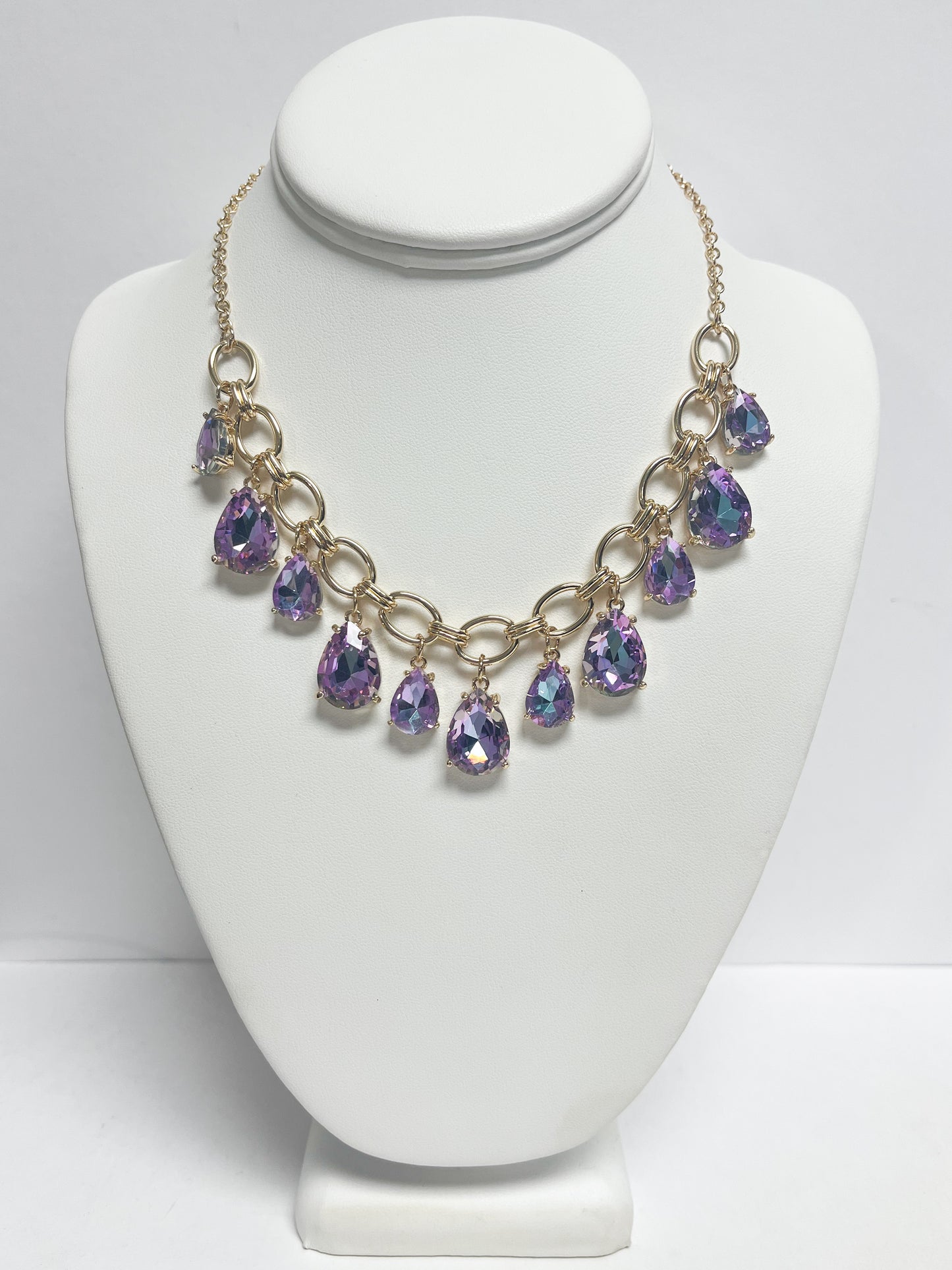 Multiple Teardrop Charm Necklace