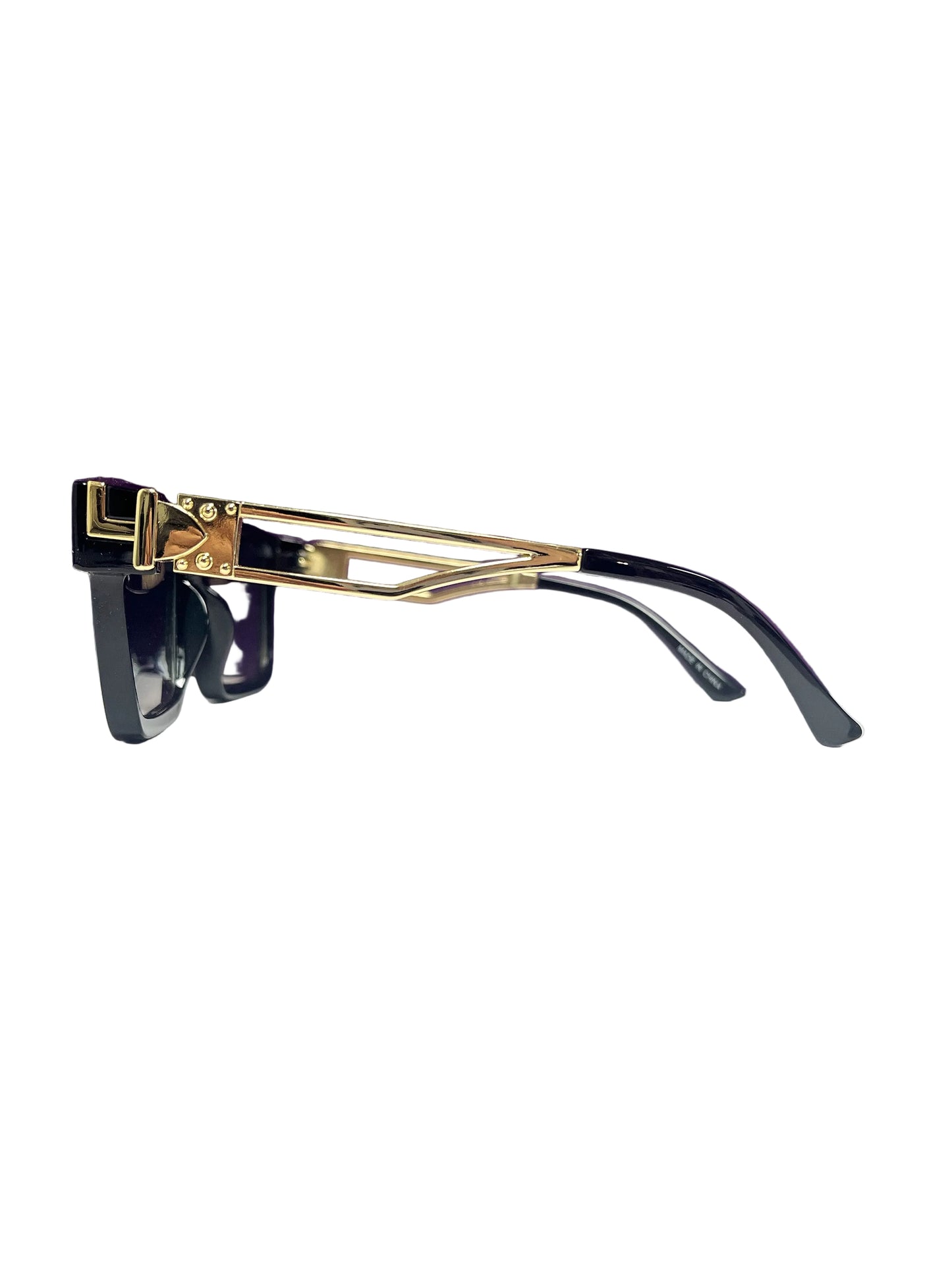 Black and gold fashion sunglasses