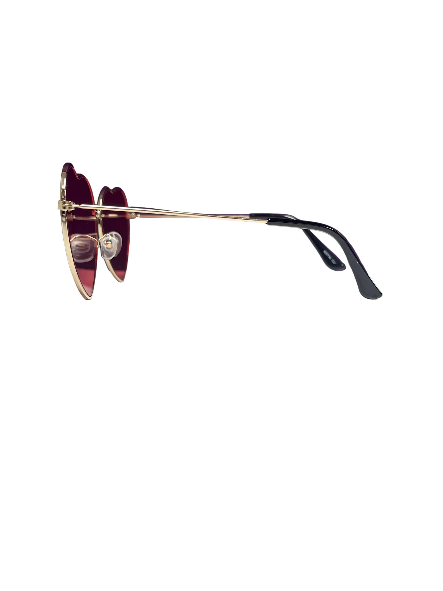 Pink tinted heart sunglasses