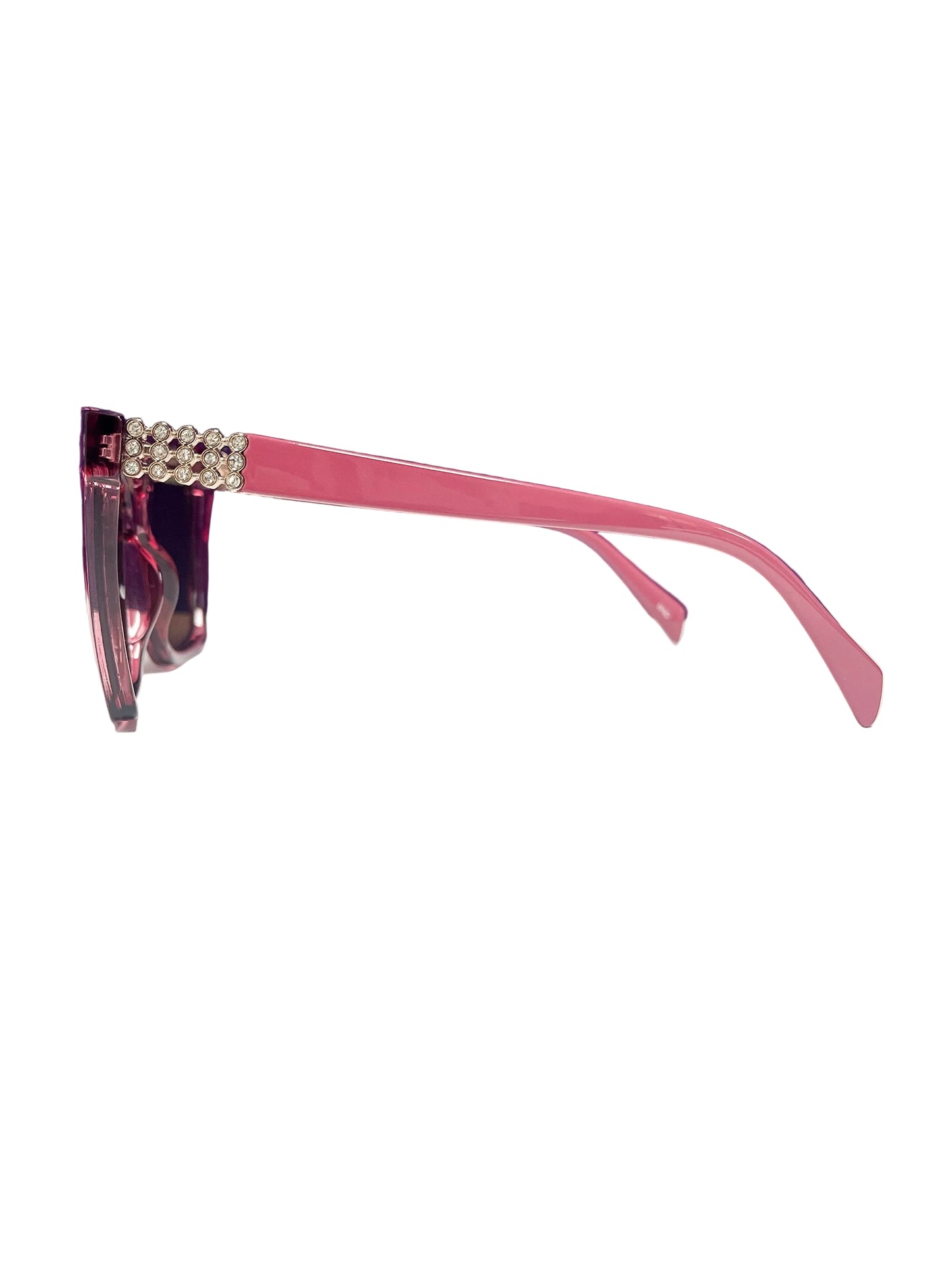 Crystal sided purple sunglasses