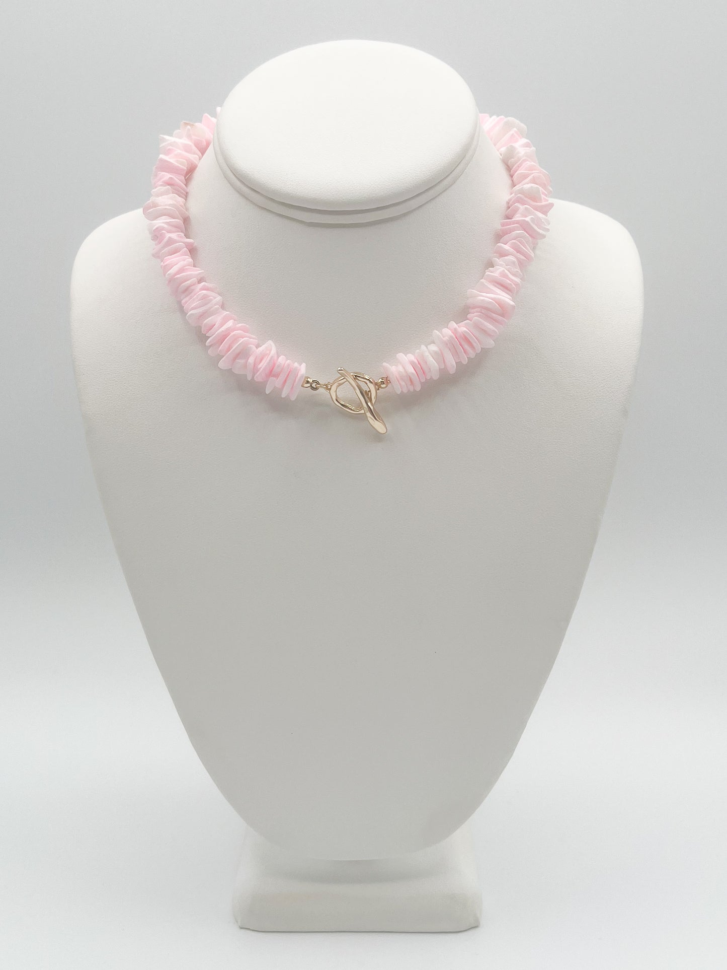 Pink sea cluster necklace