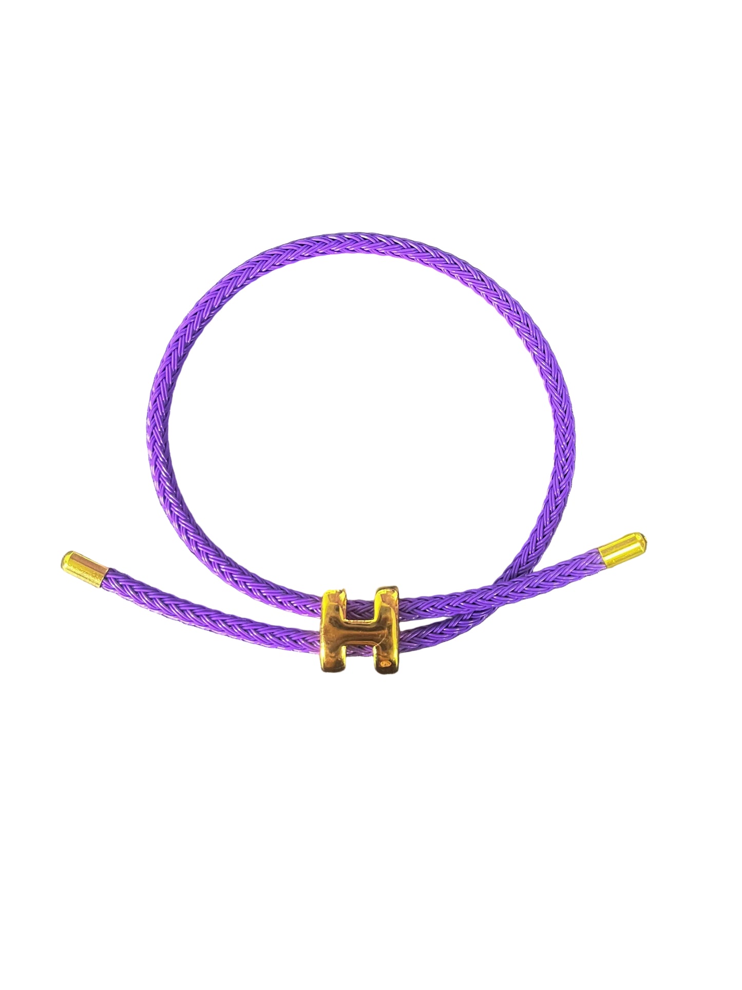 Purple charm bracelet