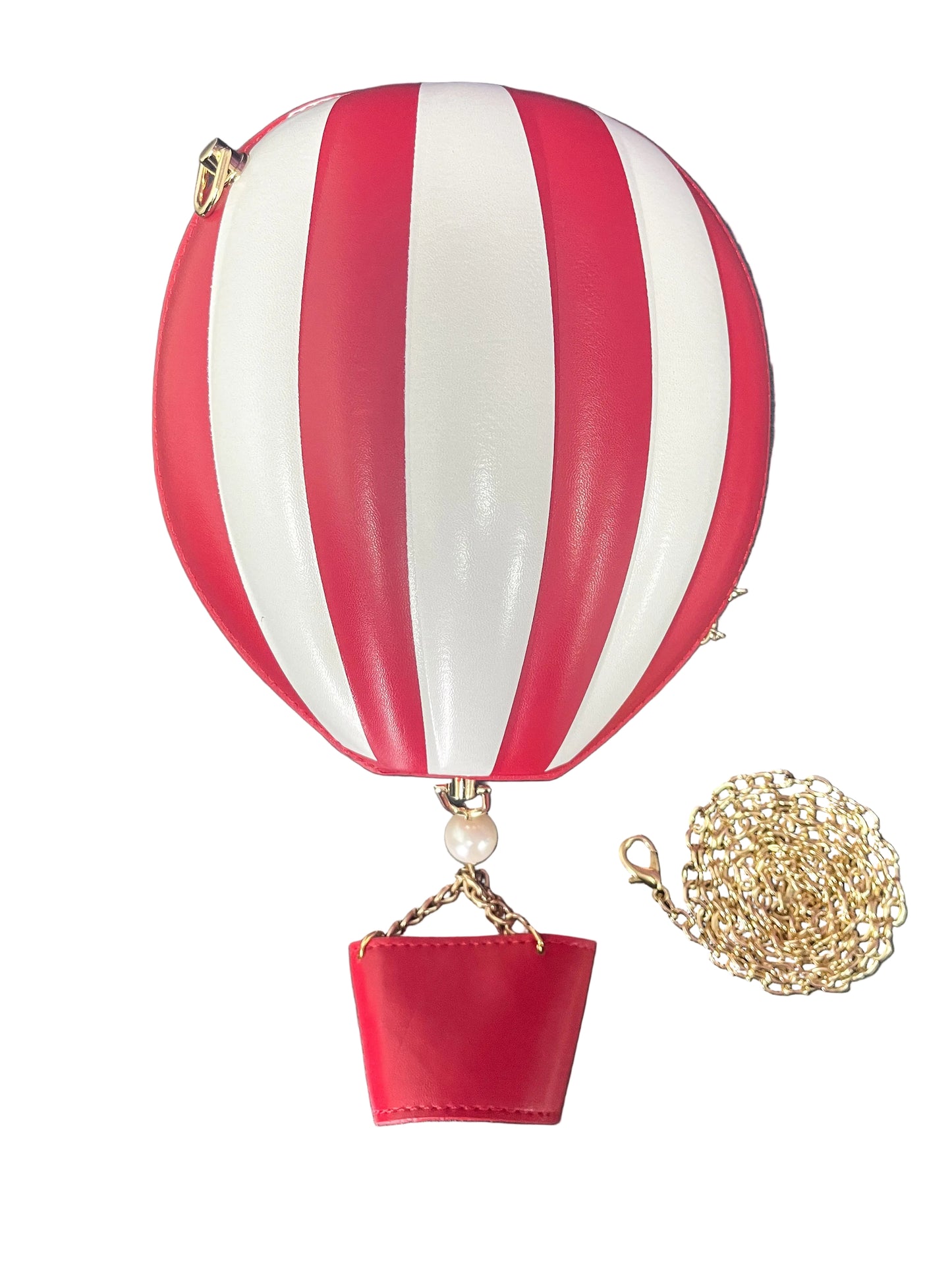 Red and white balloon purse