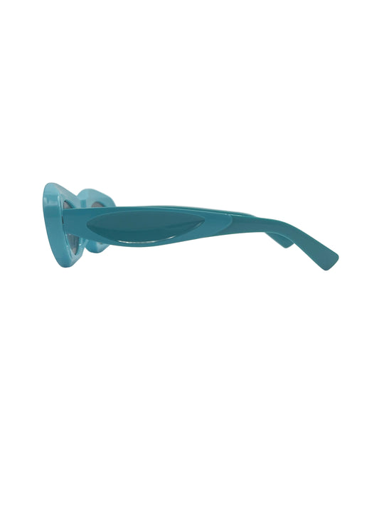 Two tone oval sunglasses