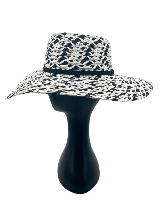 Black and white fashion hat