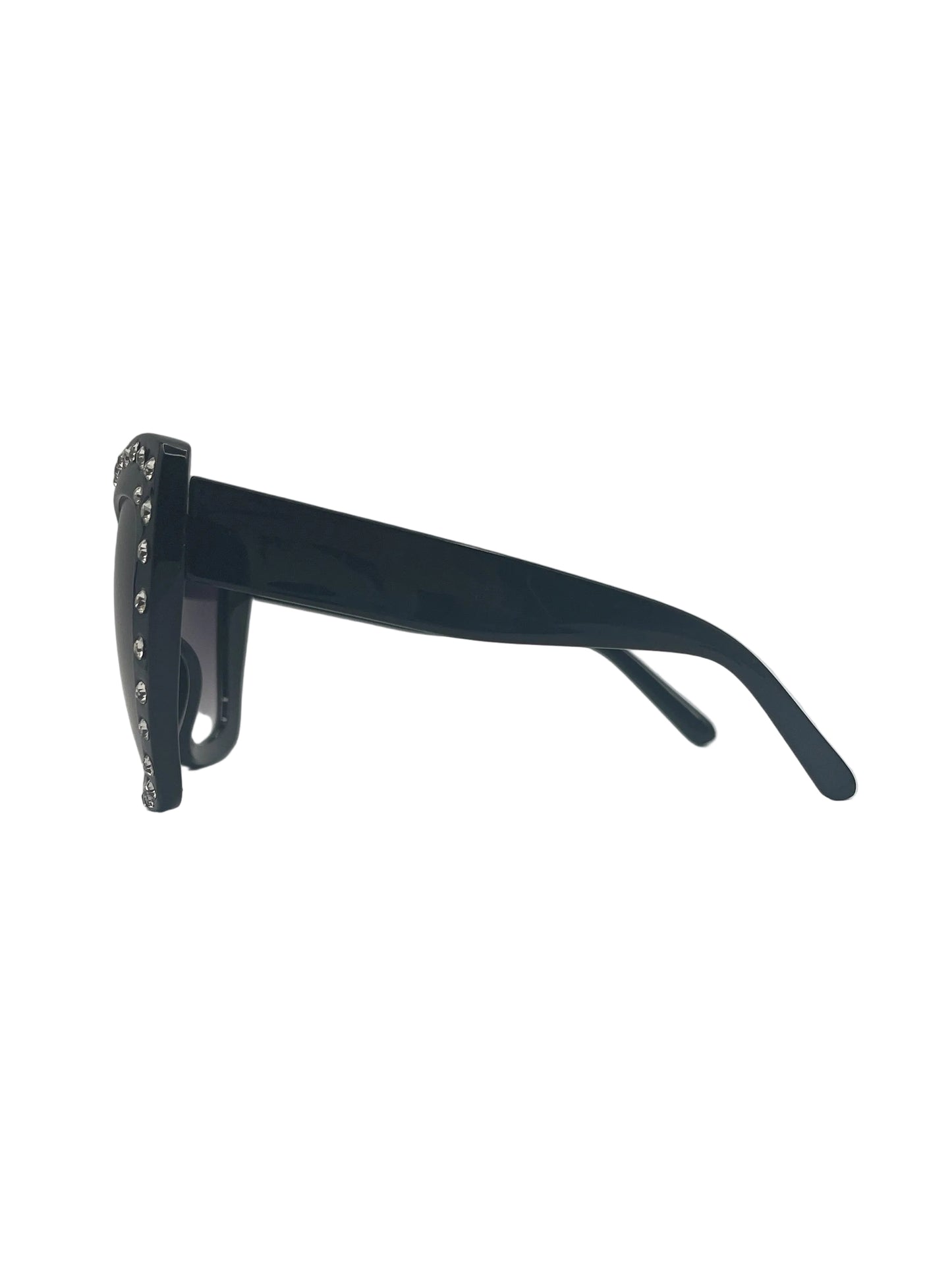 Large crystal Brimmed sunglasses