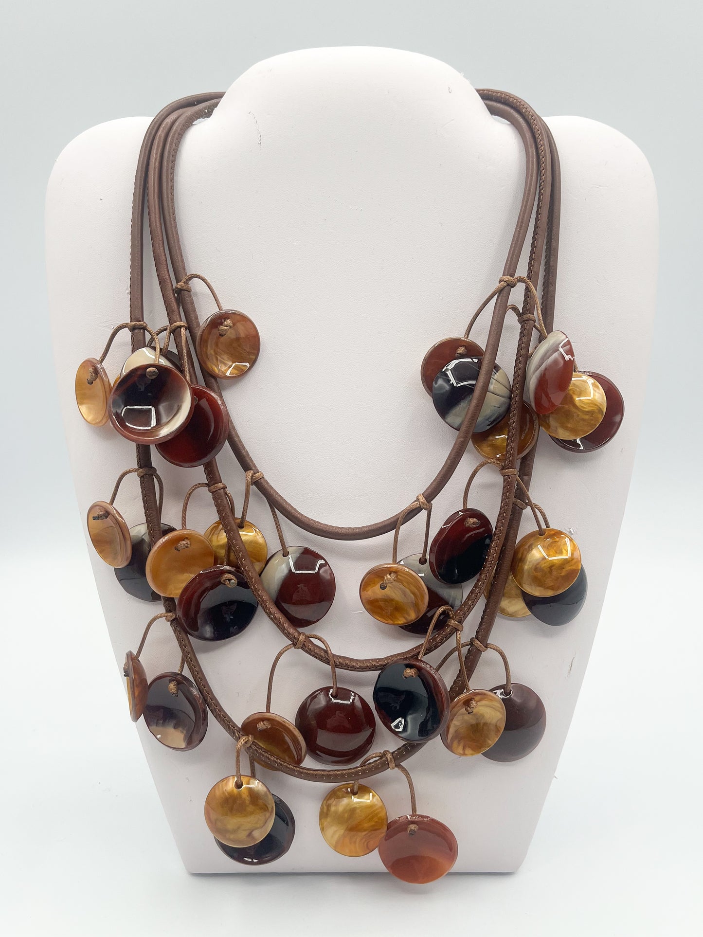 Fall Layered cluster necklace
