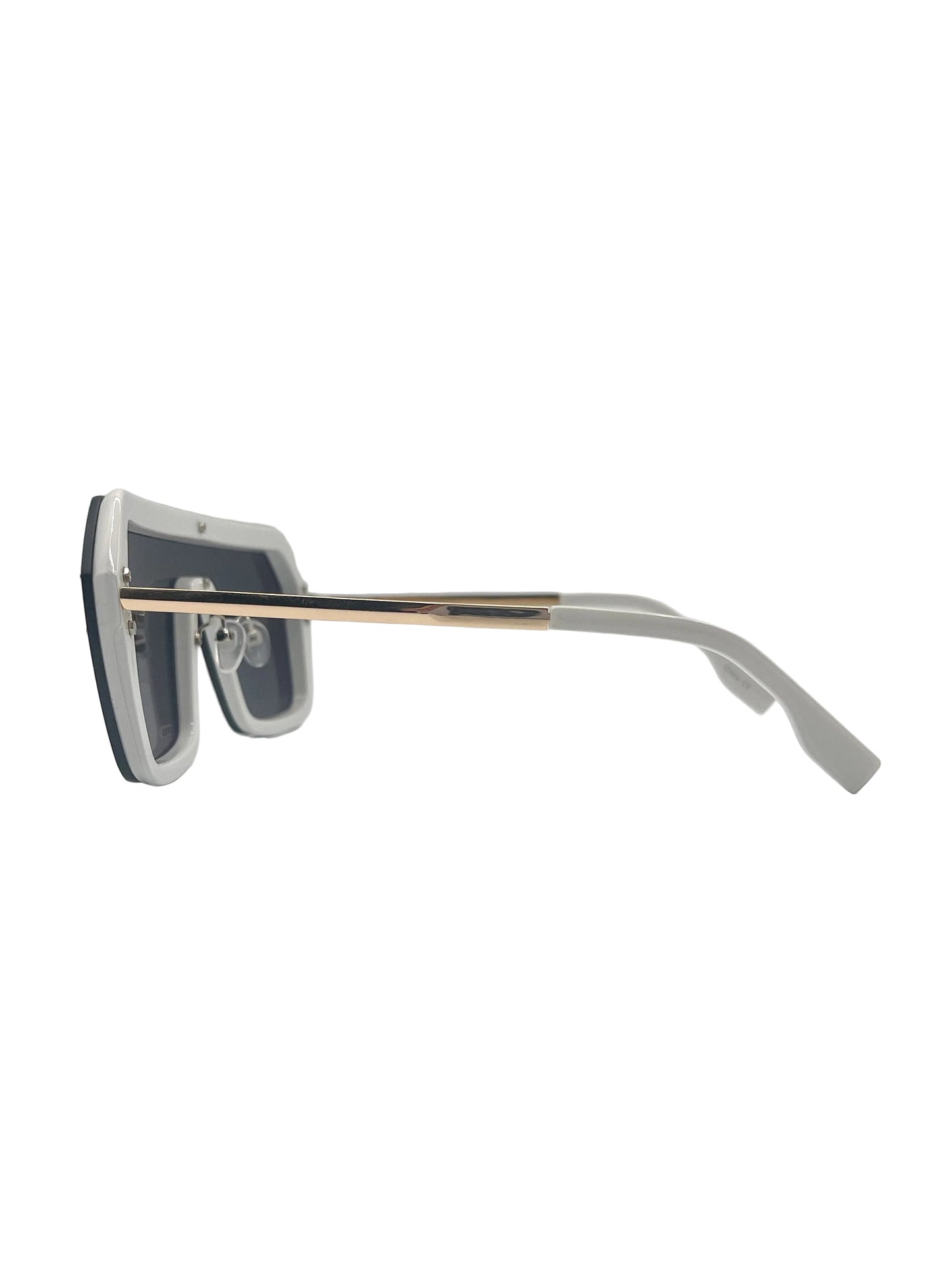 White brimless sunglasses