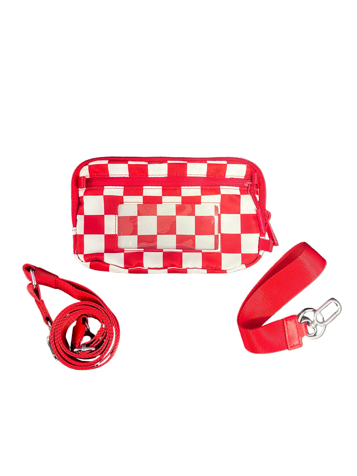 Red checkered Wristlet/Crossbody