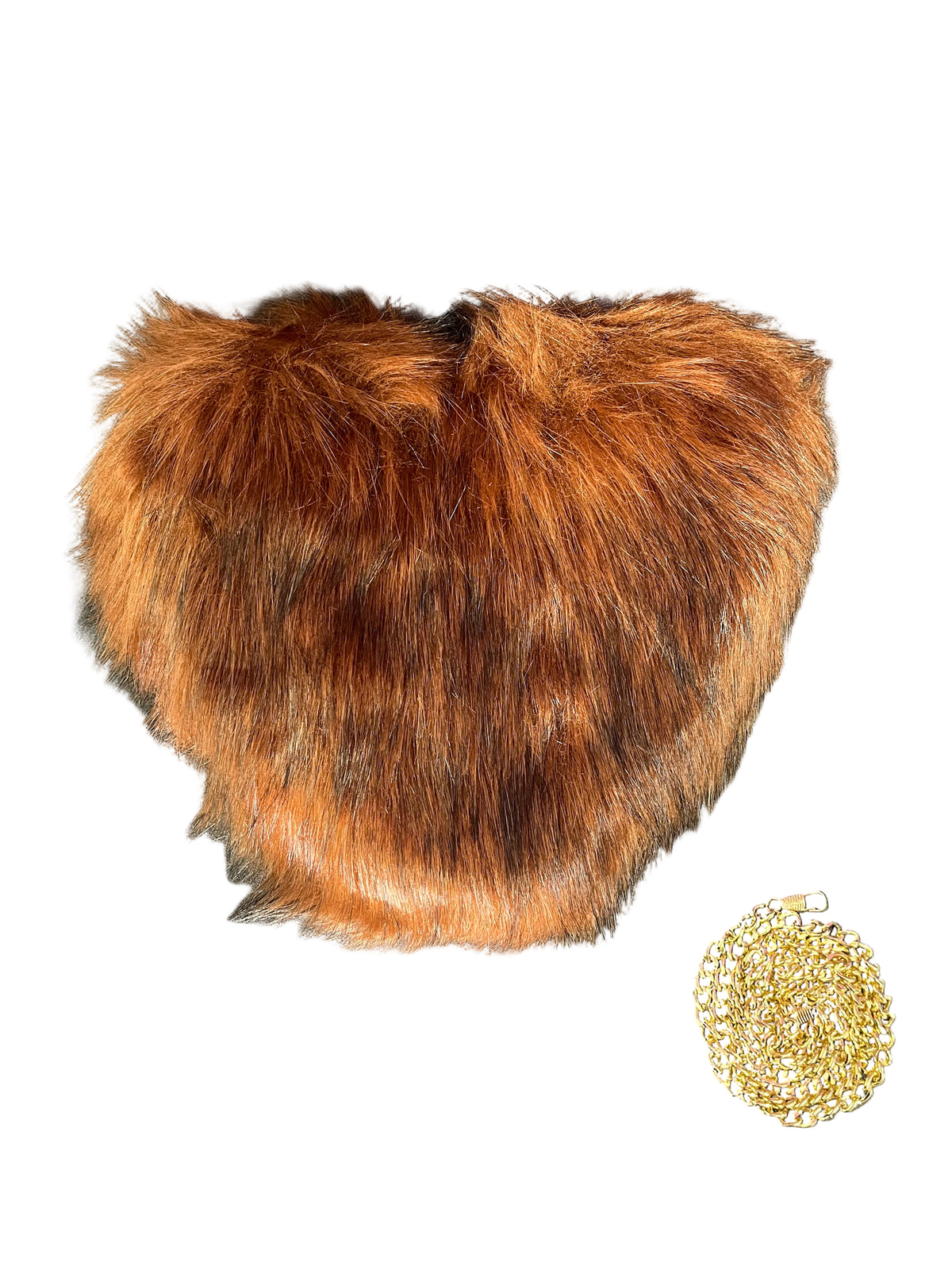 Brown fuzzy crossbody